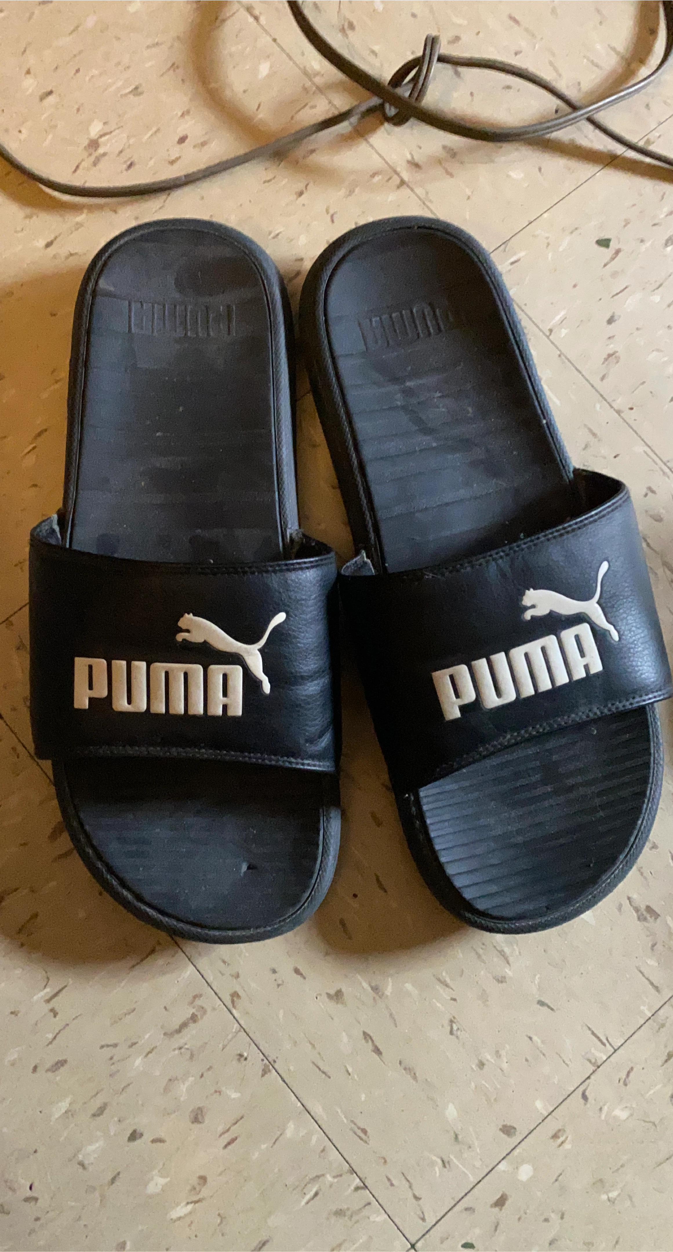 Puma Black Slides Sandals