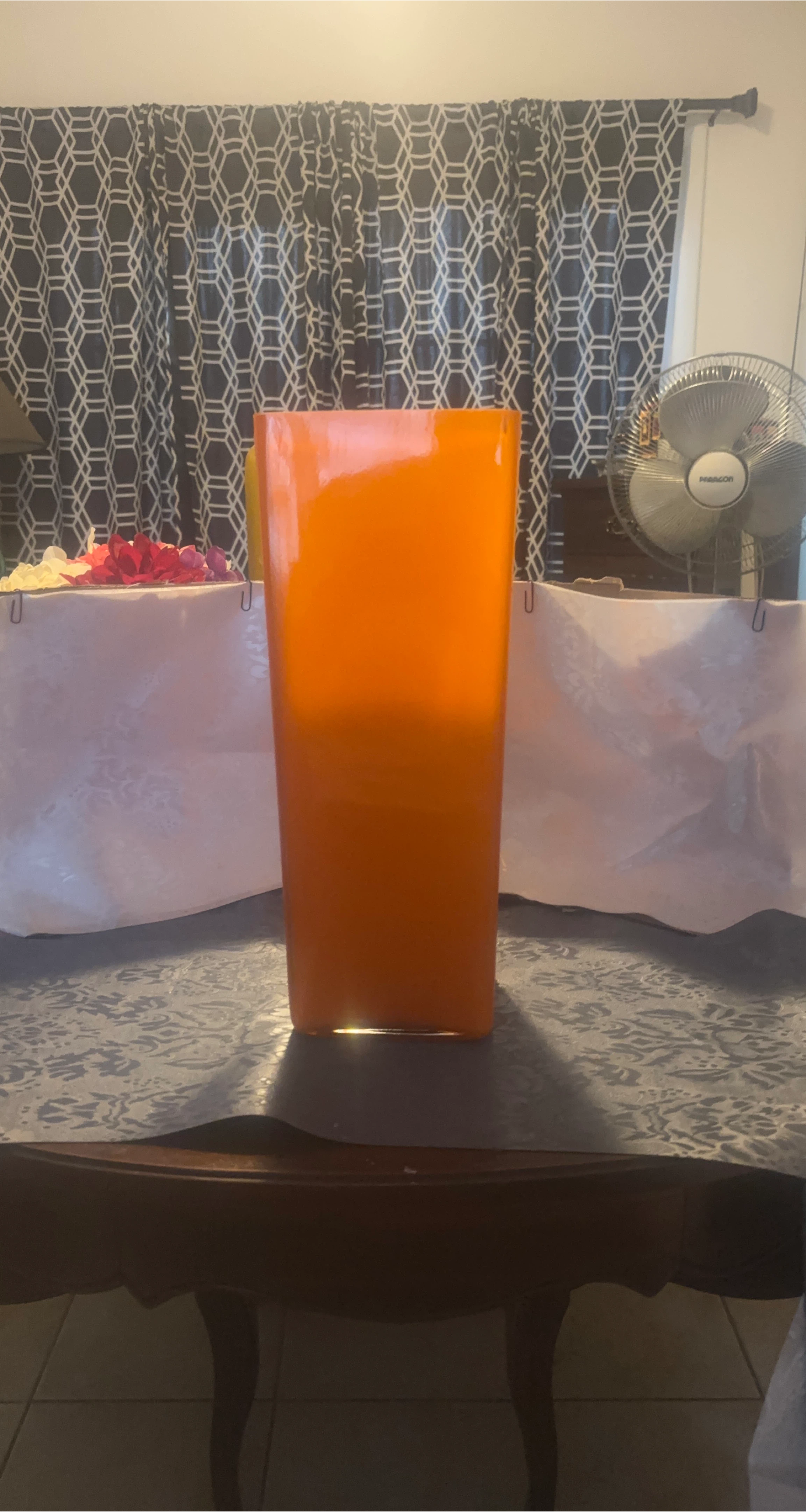 Orange Glass Vase
