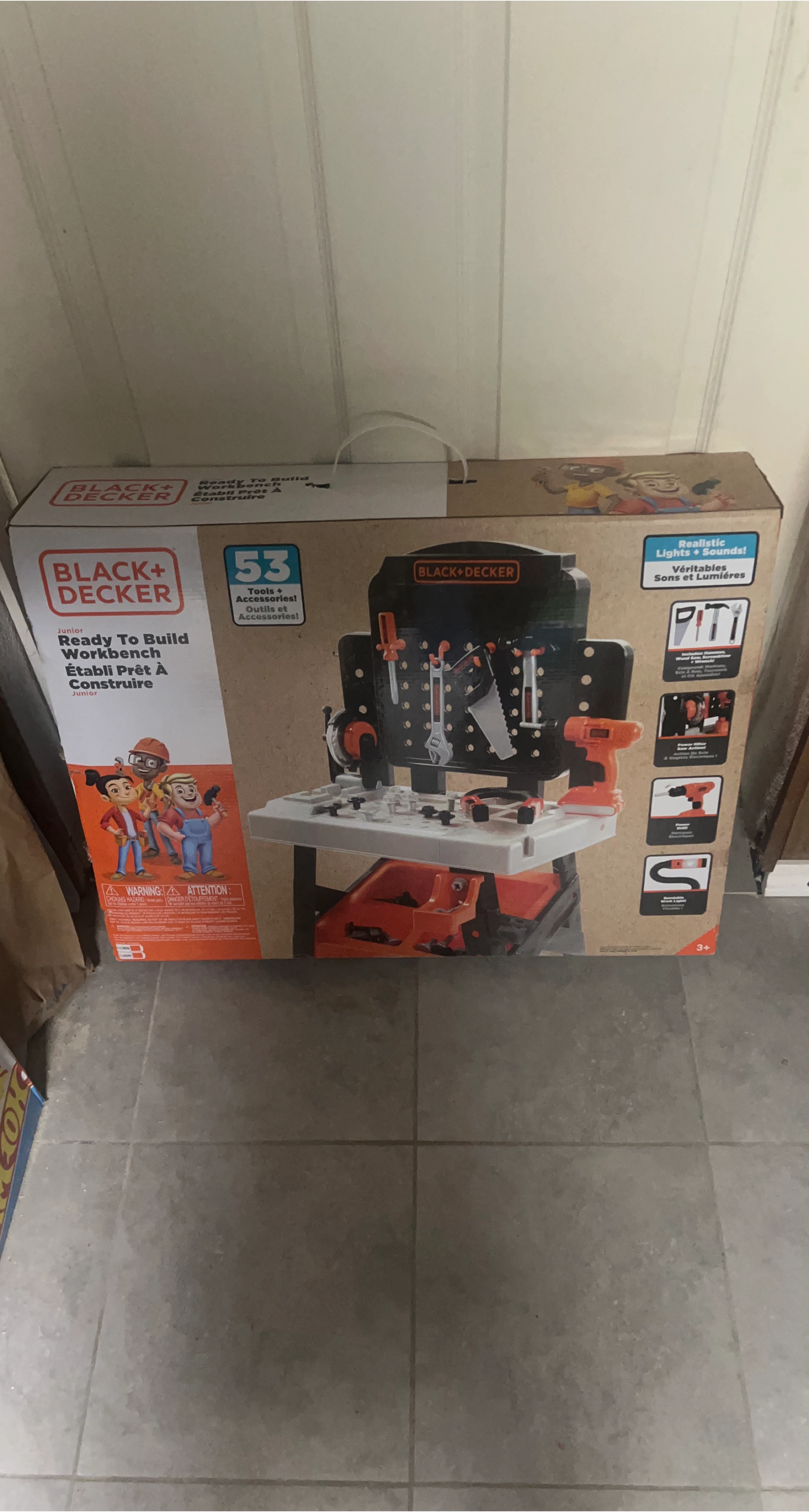 Black+Decker Junior Ready To Build Workbench with 53 Tools