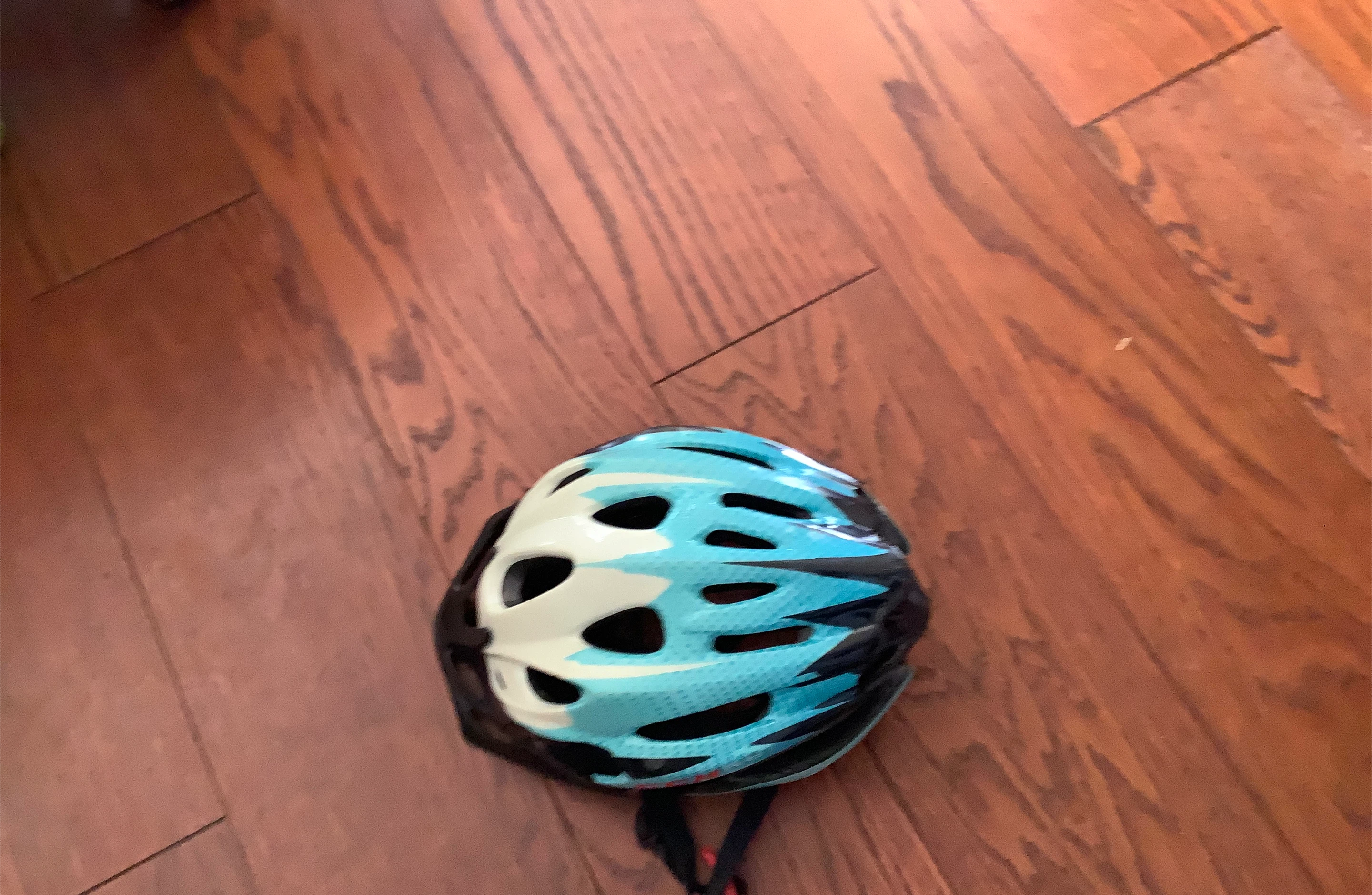 Kids Bike Helmet - Teal, White, and Black