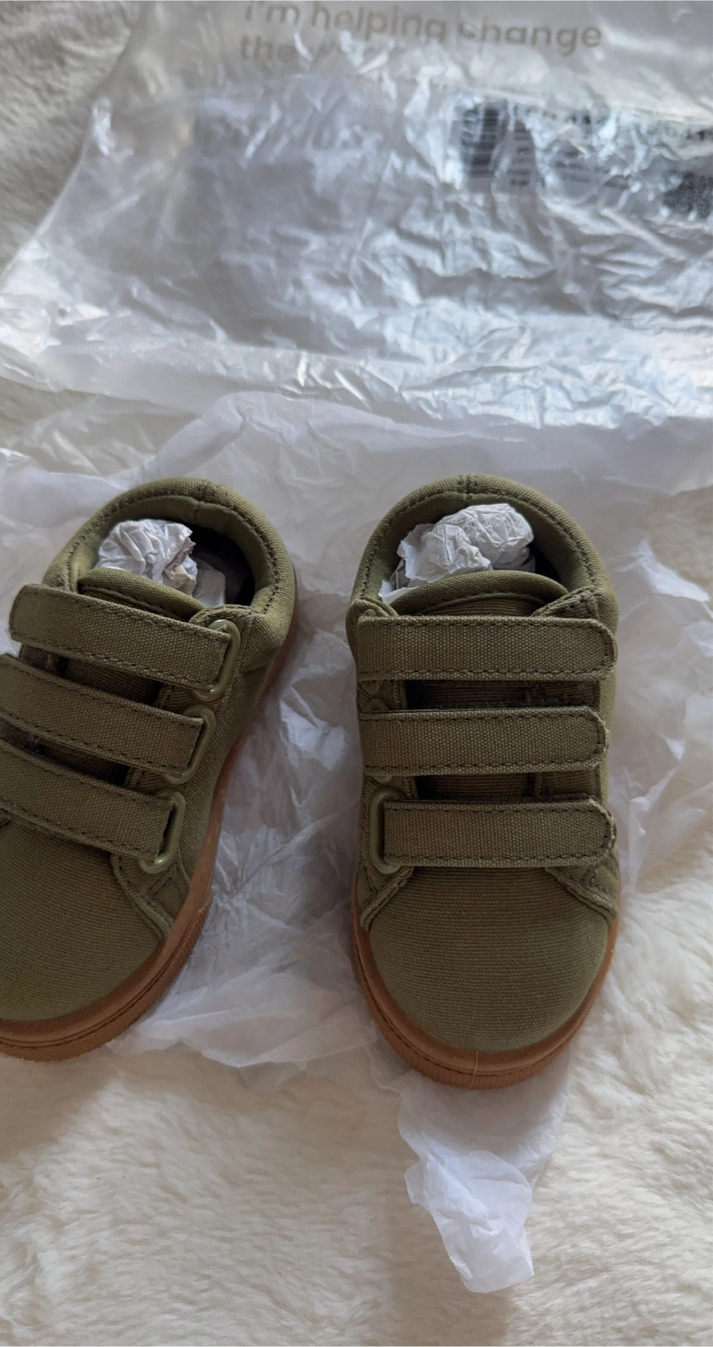 Kids Olive Green Sneakers