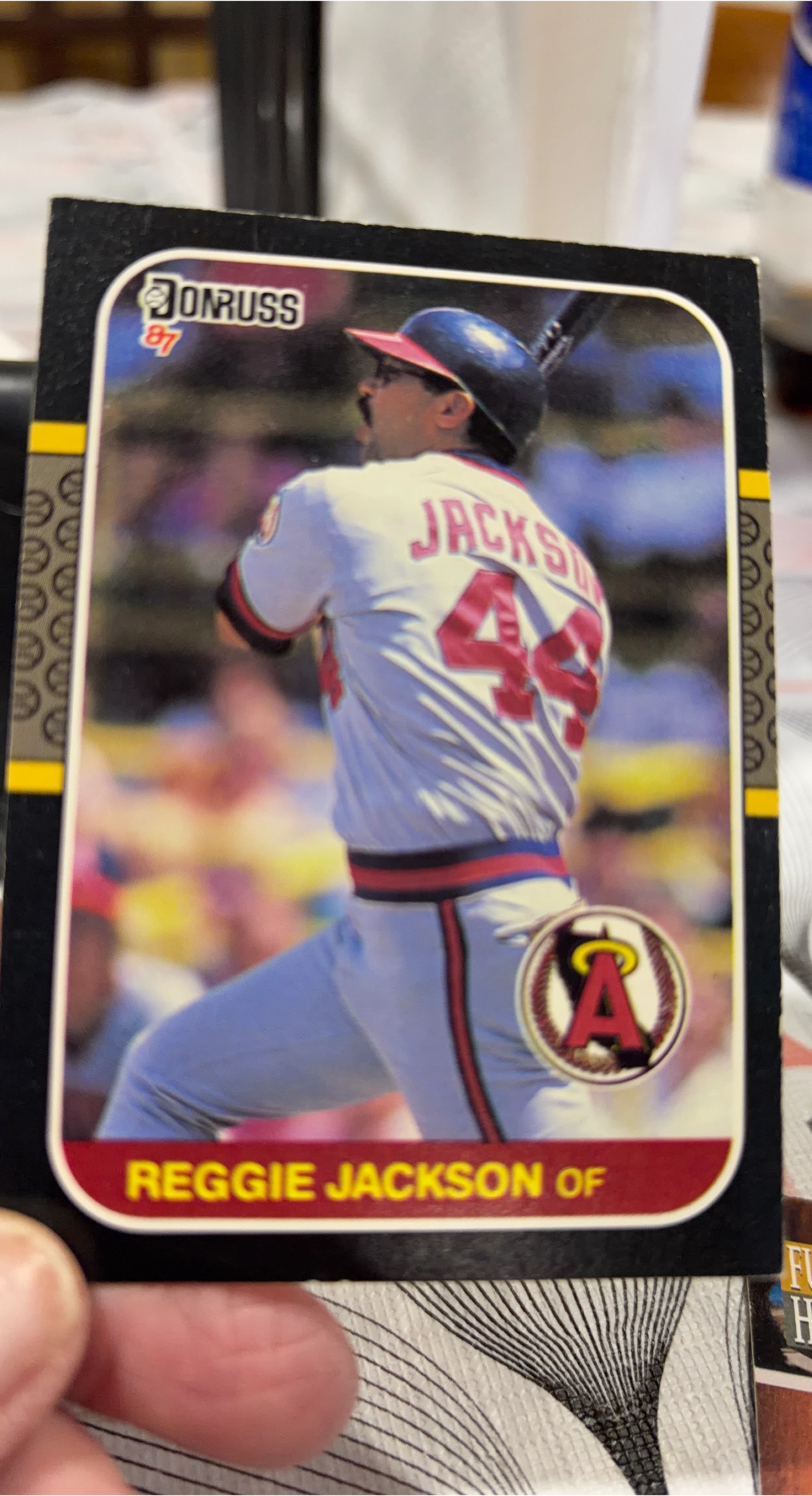 1987 Donruss Reggie Jackson Baseball Card