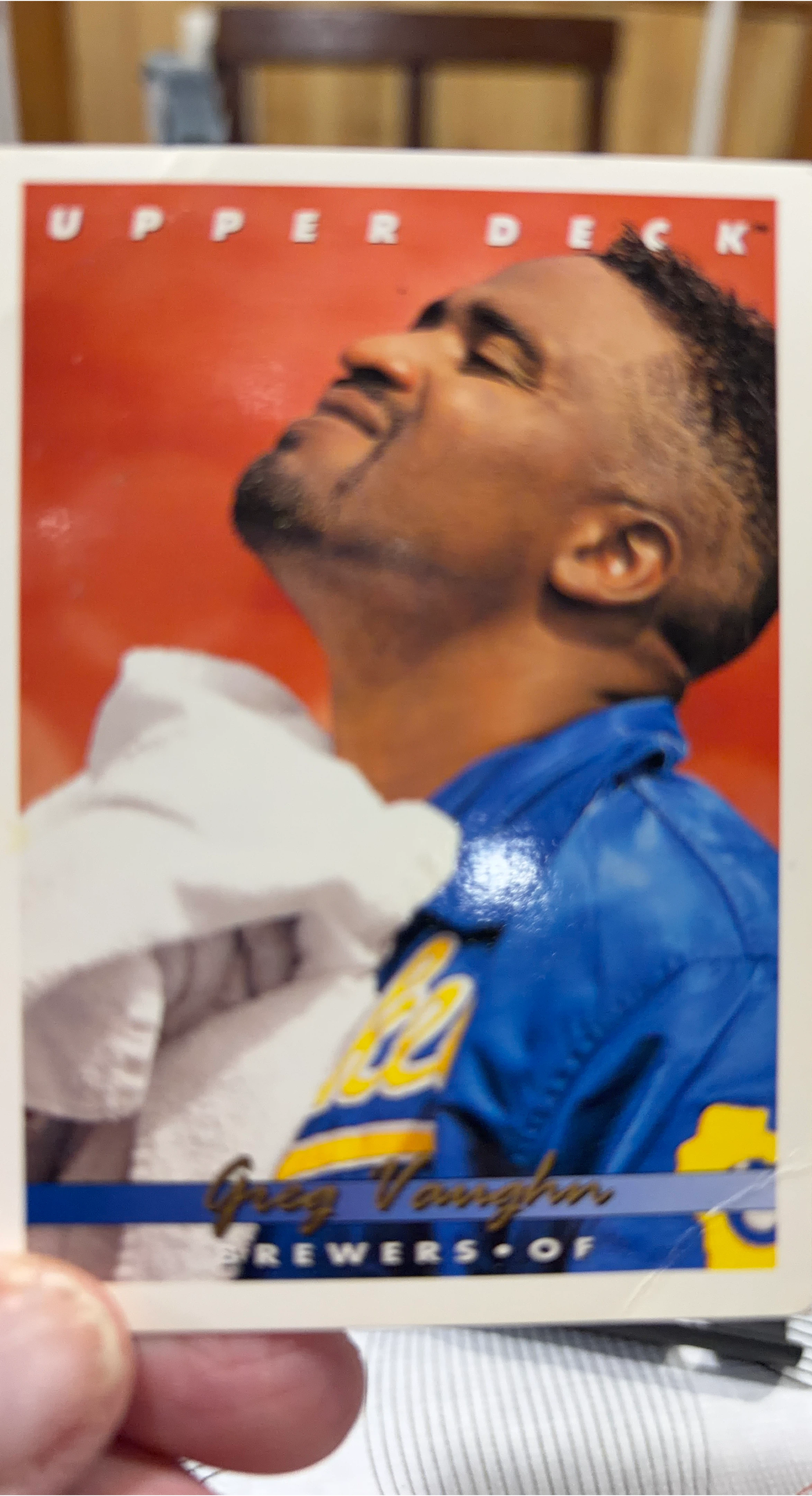 Upper Deck Greg Vaughn Milwaukee Brewers Trading Card