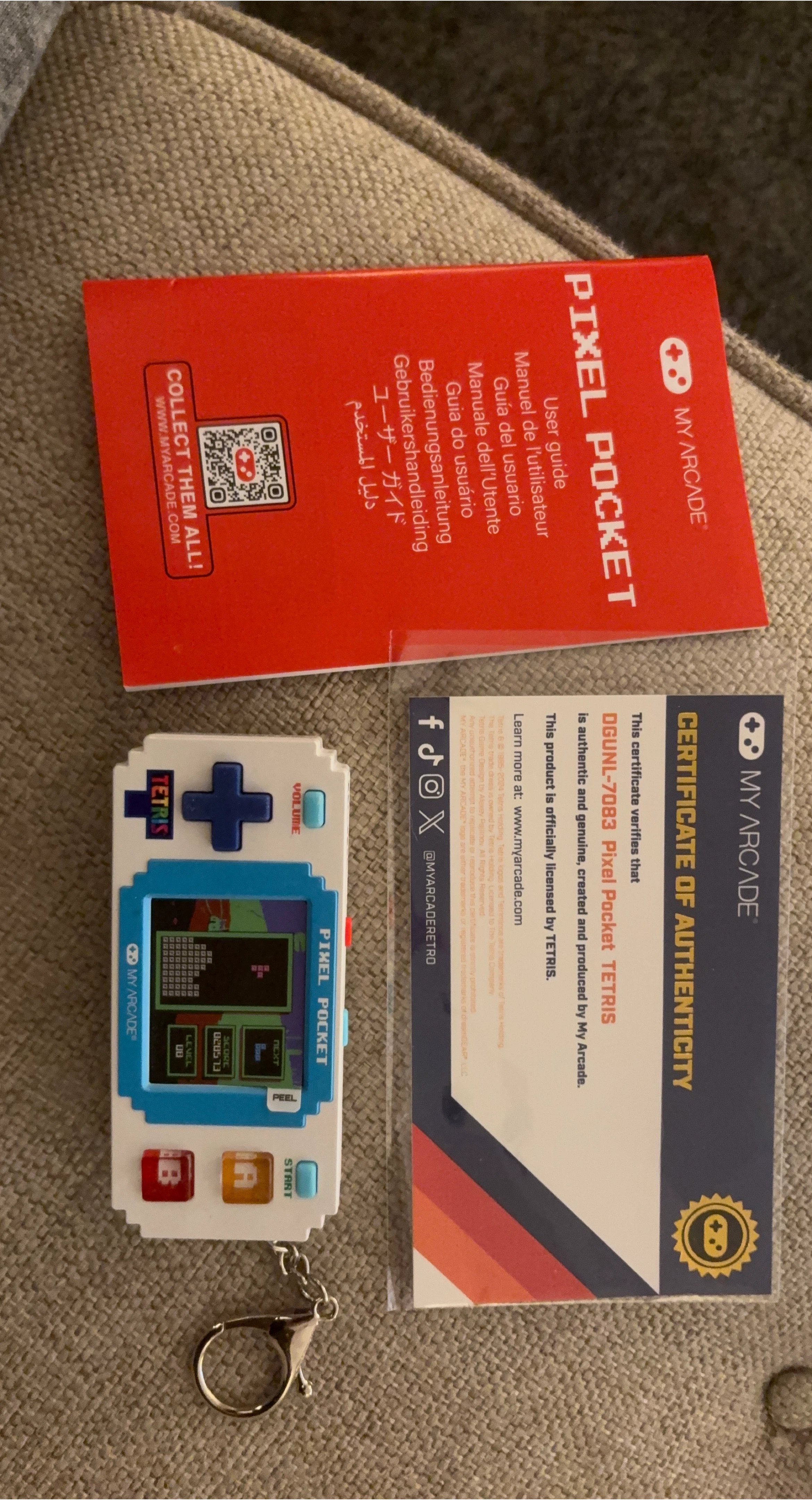 Pixel Pocket Tetris Handheld Game