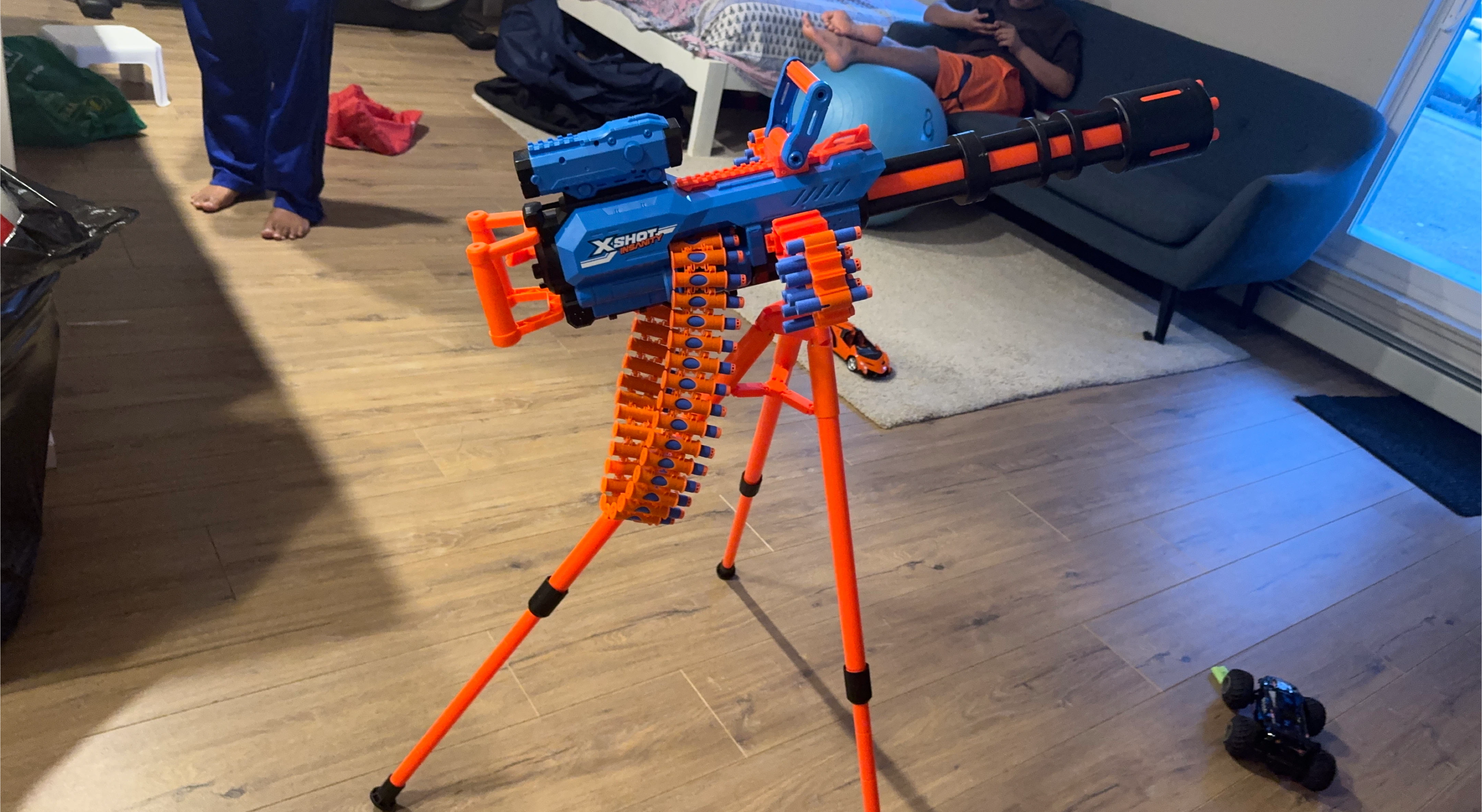 X-Shot Insanity Machine Gun Toy with Tripod