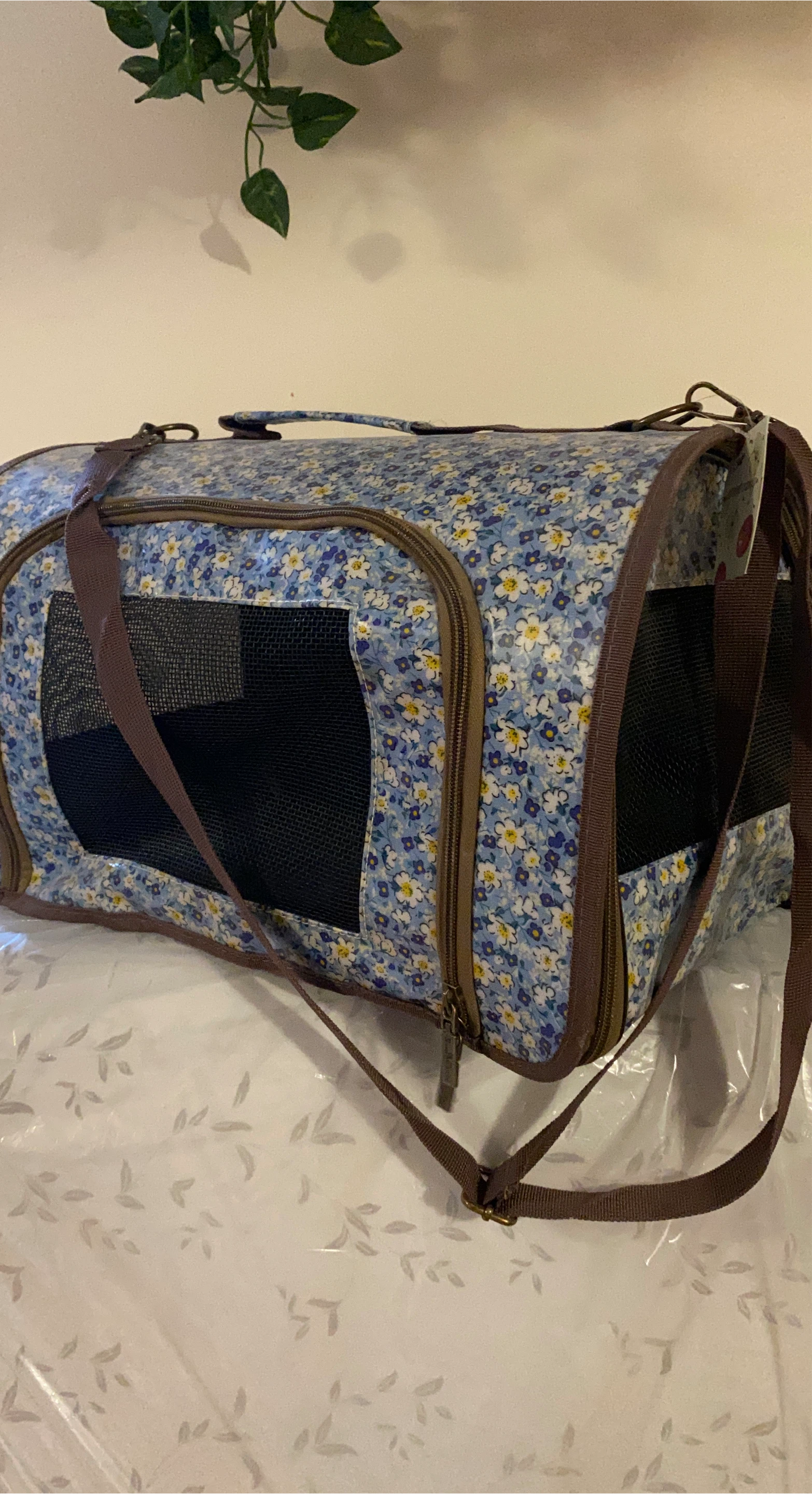 Floral Pet Carrier Bag