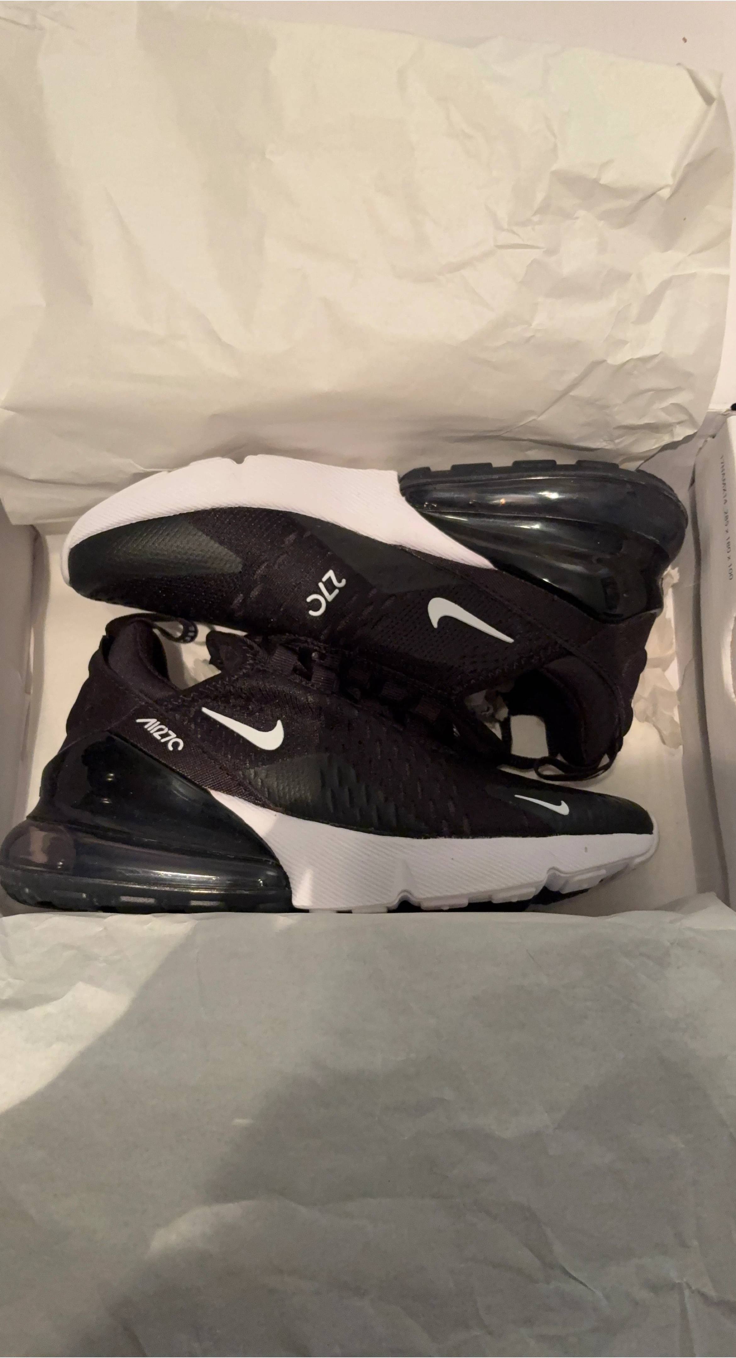Nike Air Max 270 Women's Shoes Black/Anthracite-White Size 5
