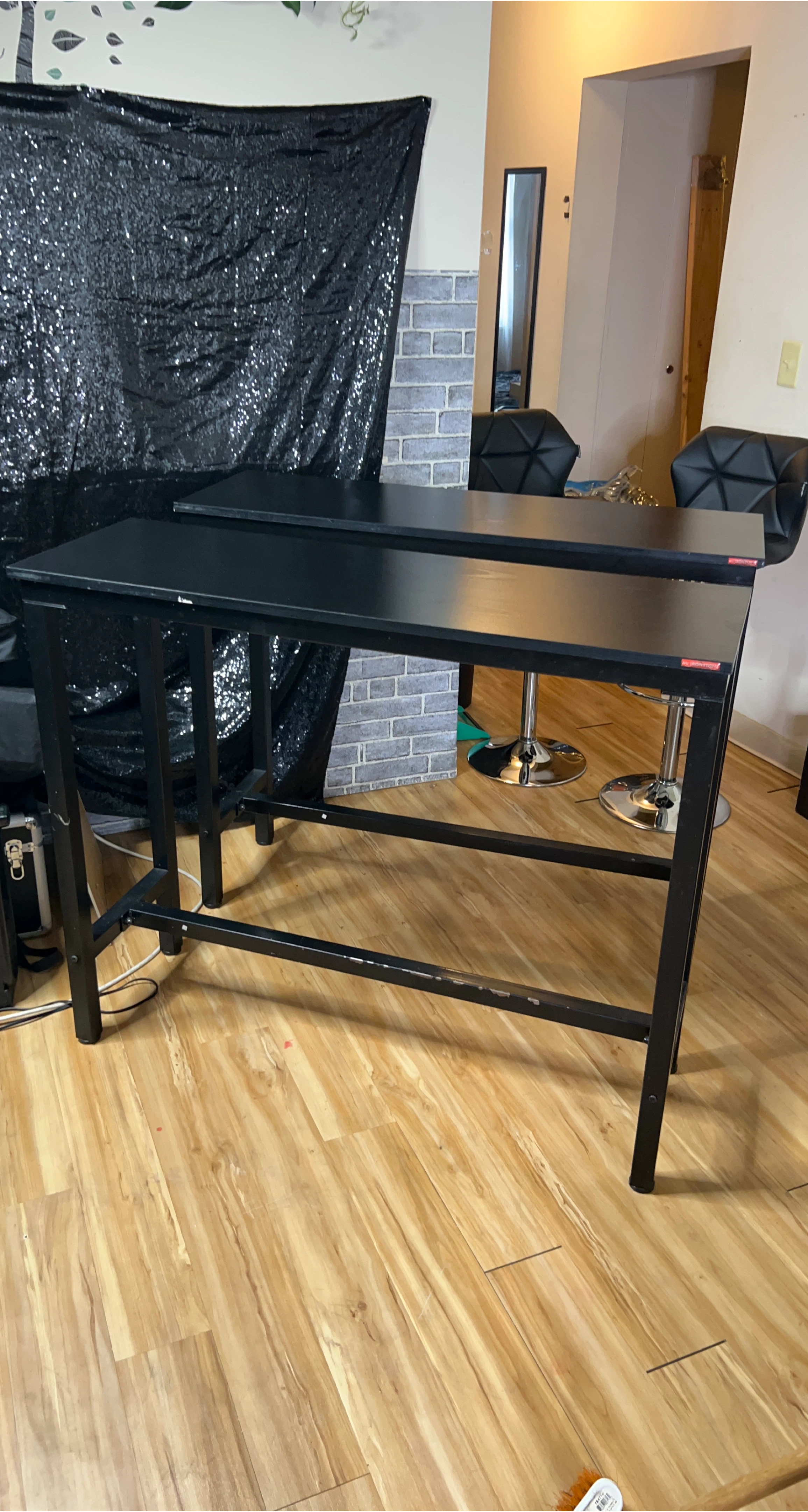 Moving Sale! 2 Tall Black Bar Table