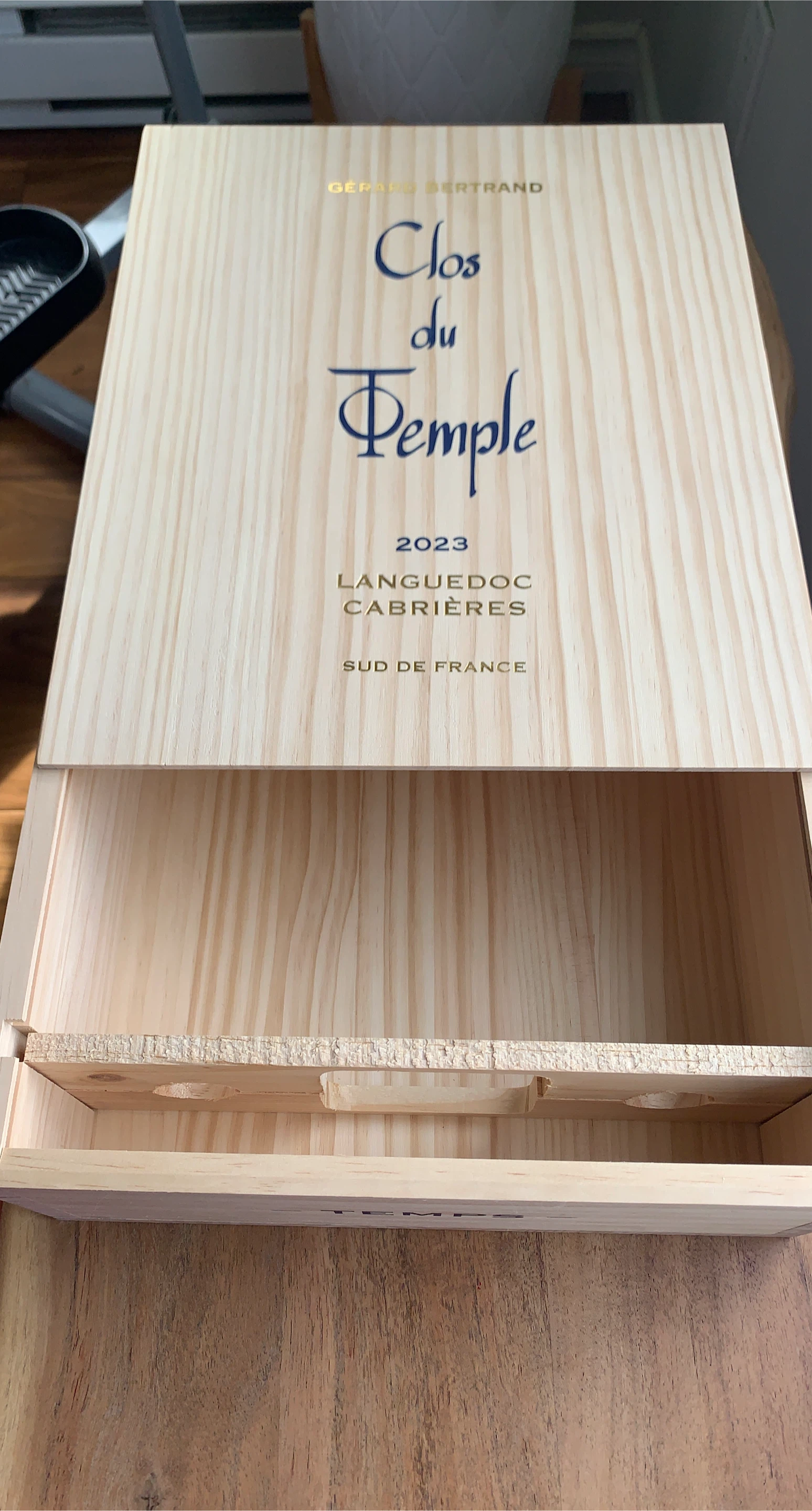 Gérard Bertrand Clos du Temple Wooden Wine Box