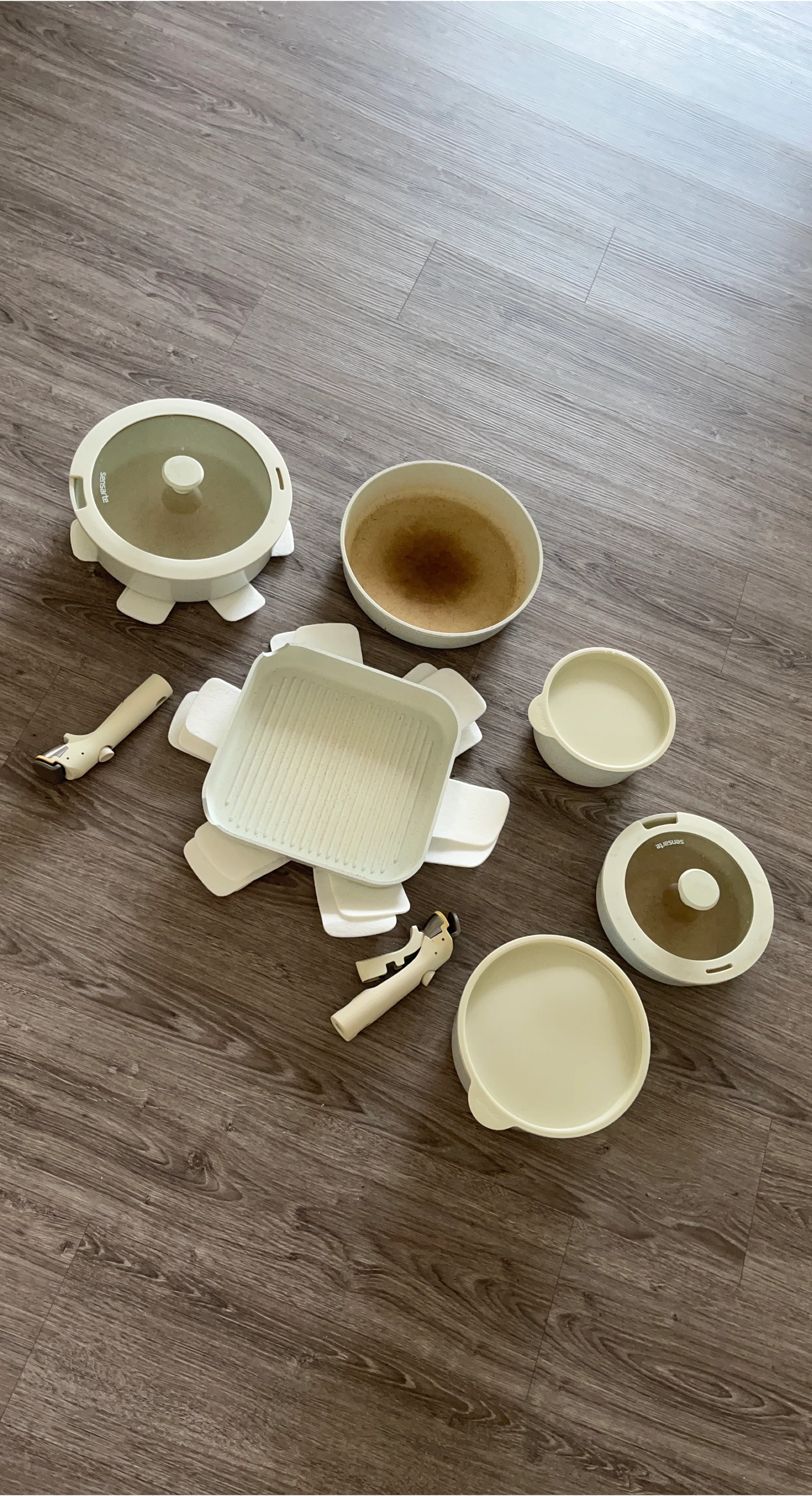 Cookware Set with Grill Pan & Lids