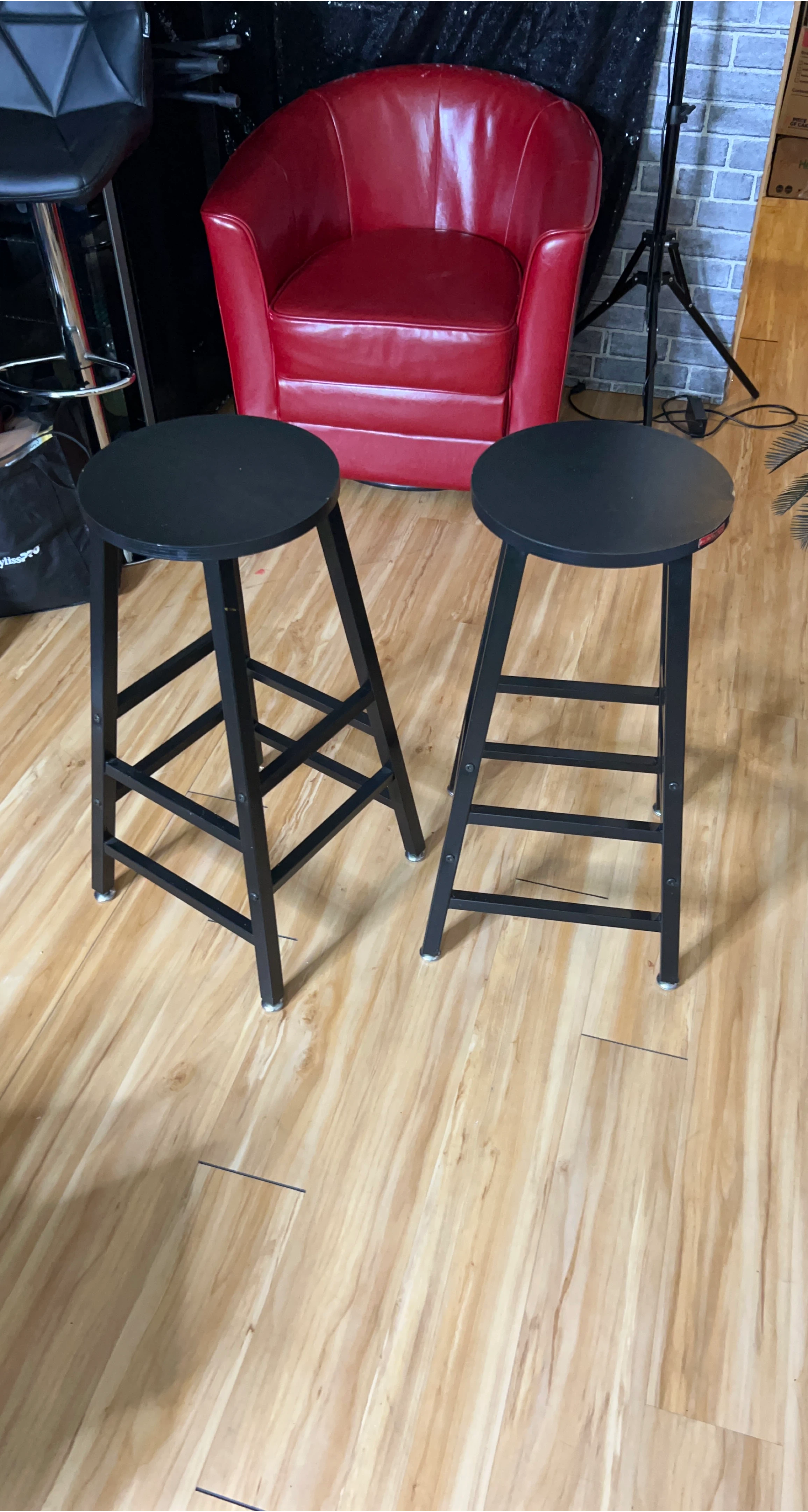 Moving Sale! Black Metal Bar Stools  BUNDLE DEAL
