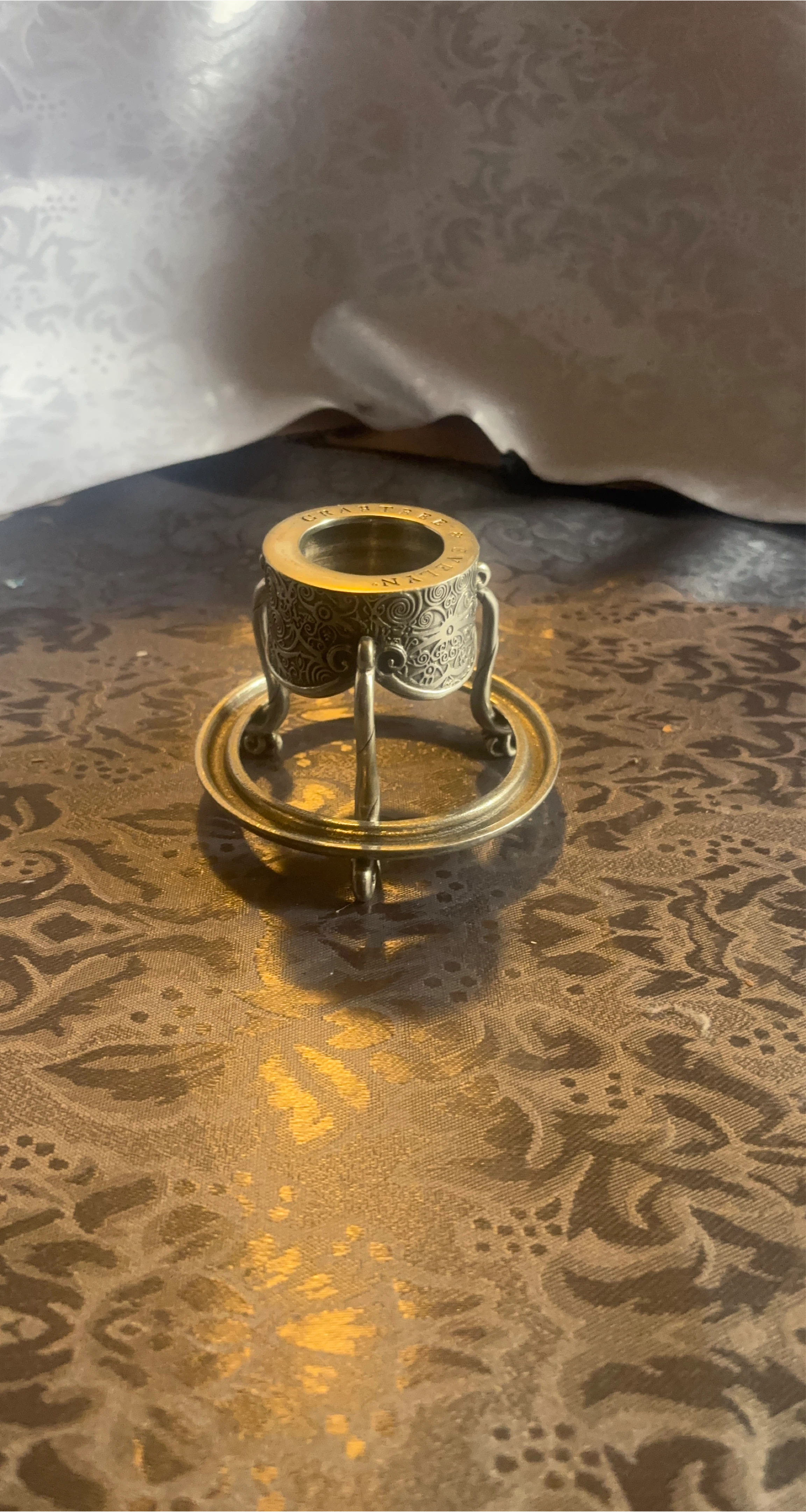 Crabtree & Evelyn Ornate Metal Candlestick Holder