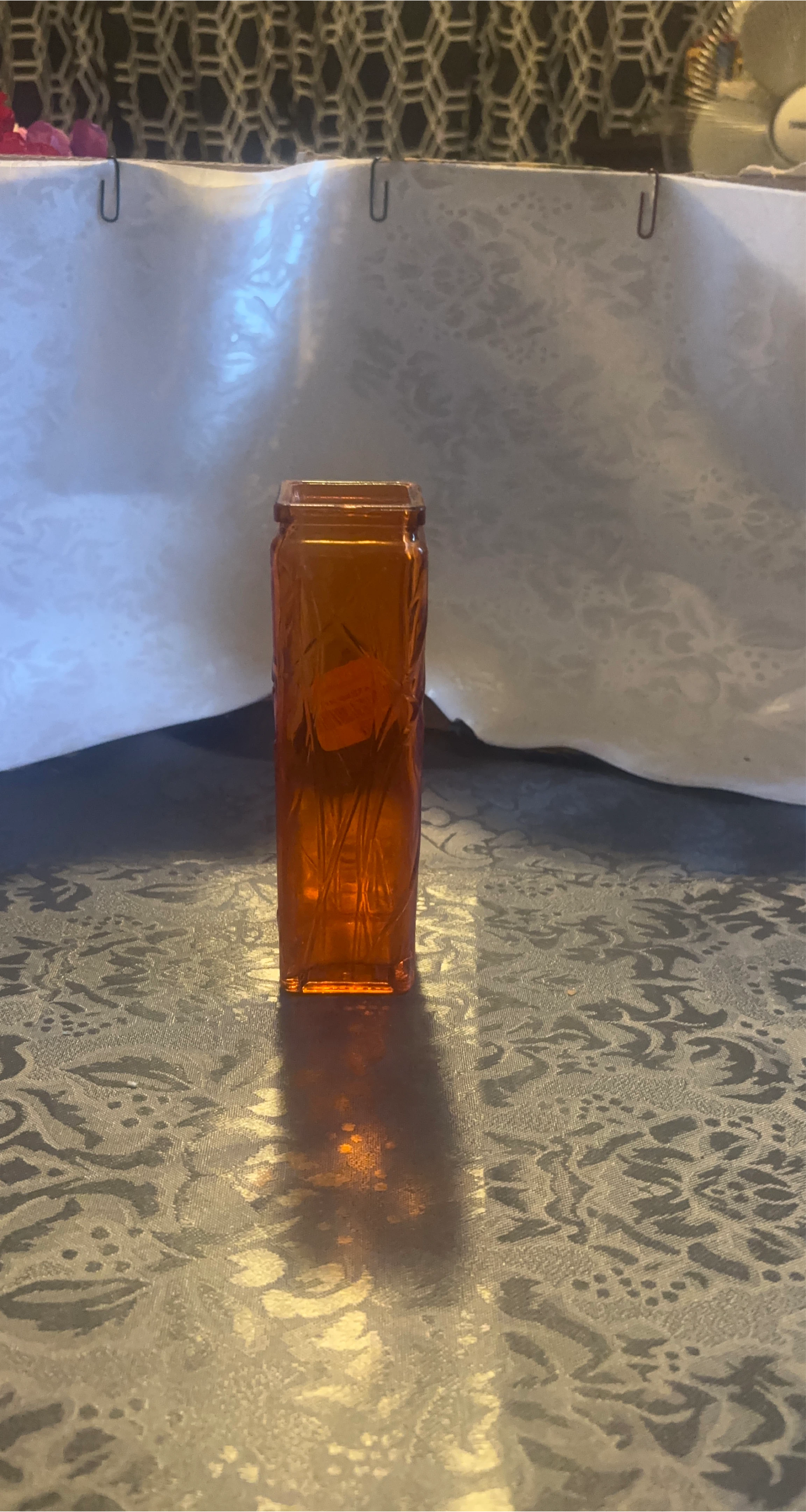 Orange Glass Vase