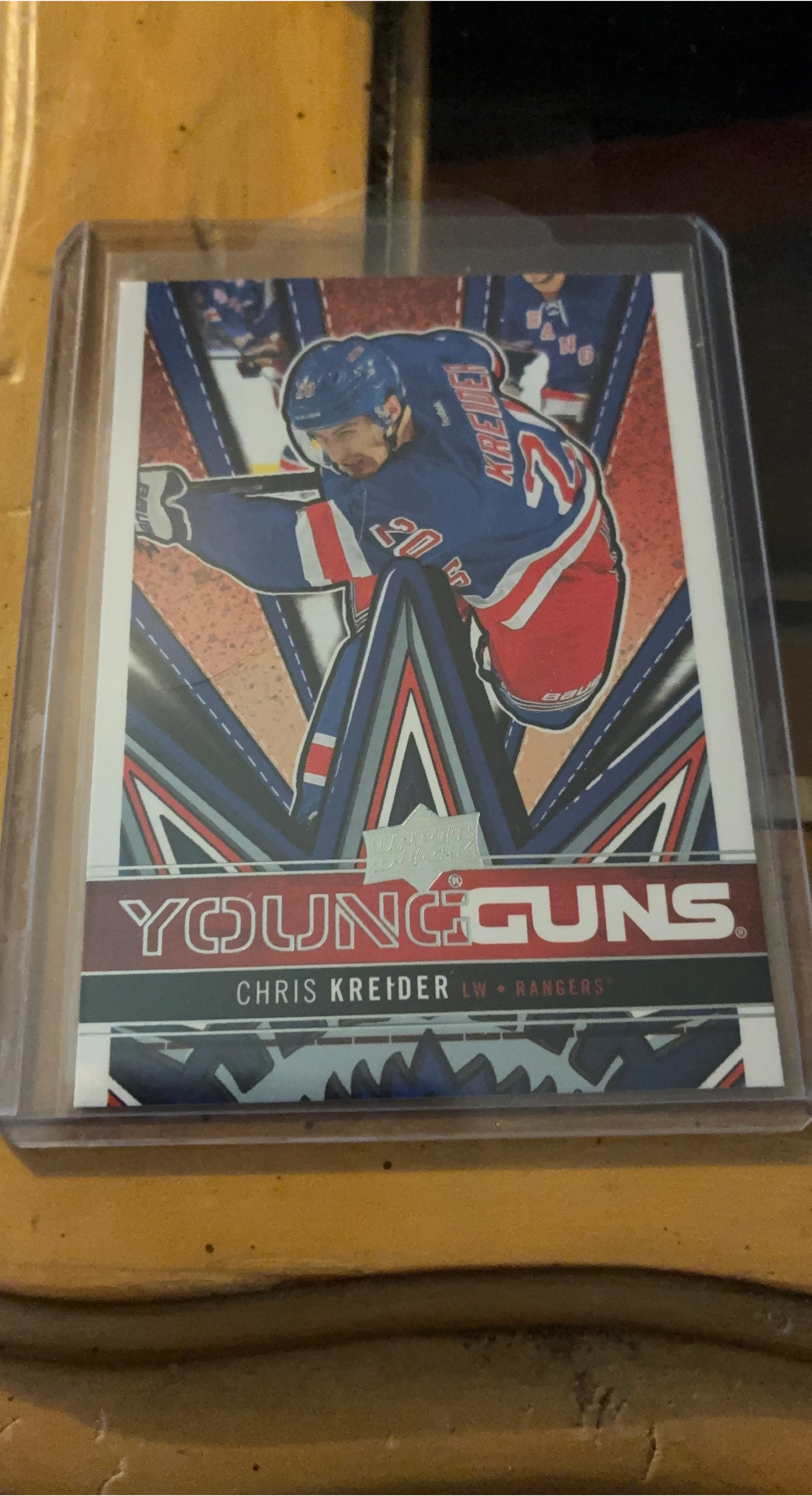 Upper Deck Young Guns Chris Kreider LW Rangers Hockey Card