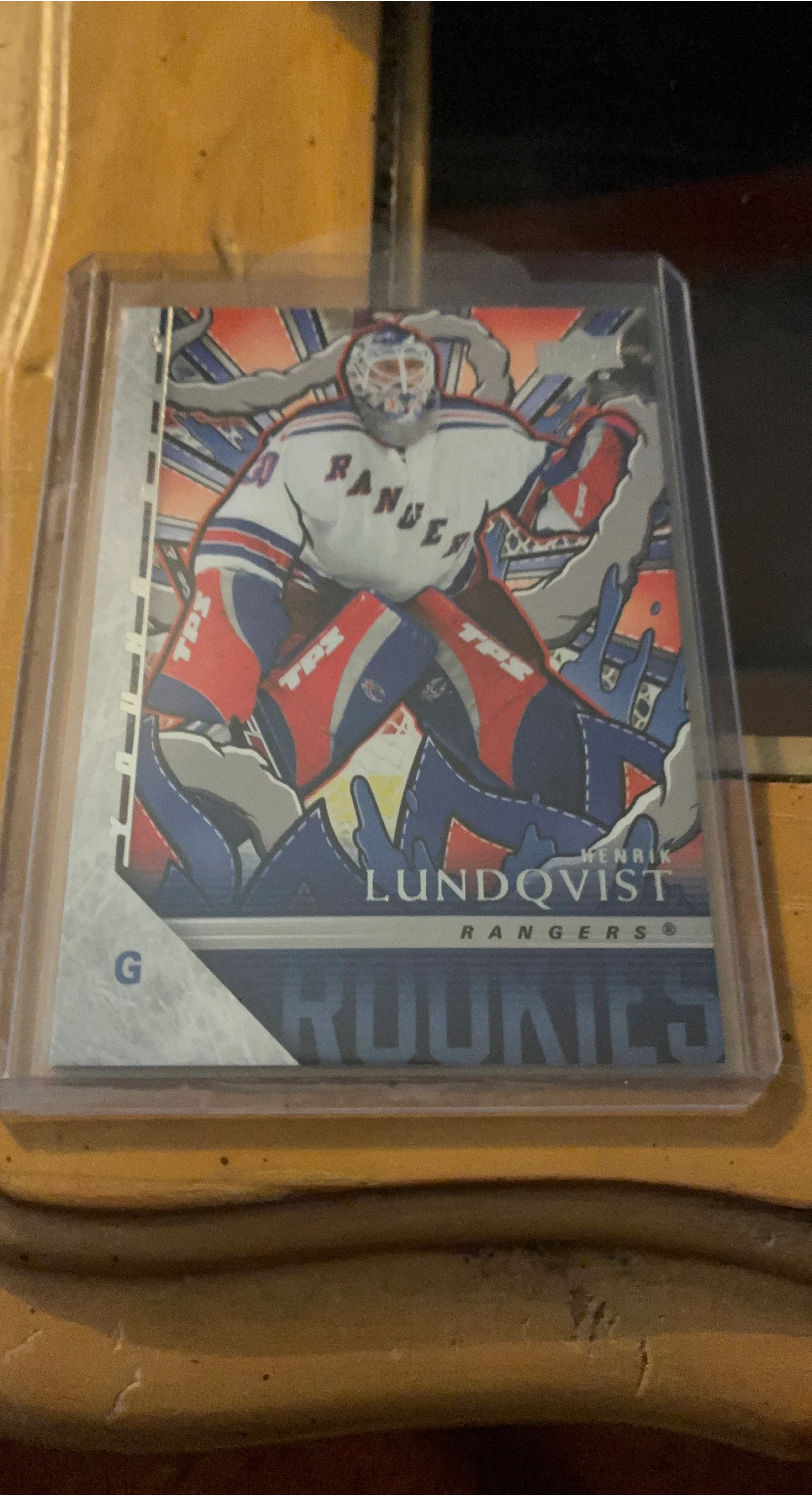 Henrik Lundqvist Rangers Rookies Hockey Card