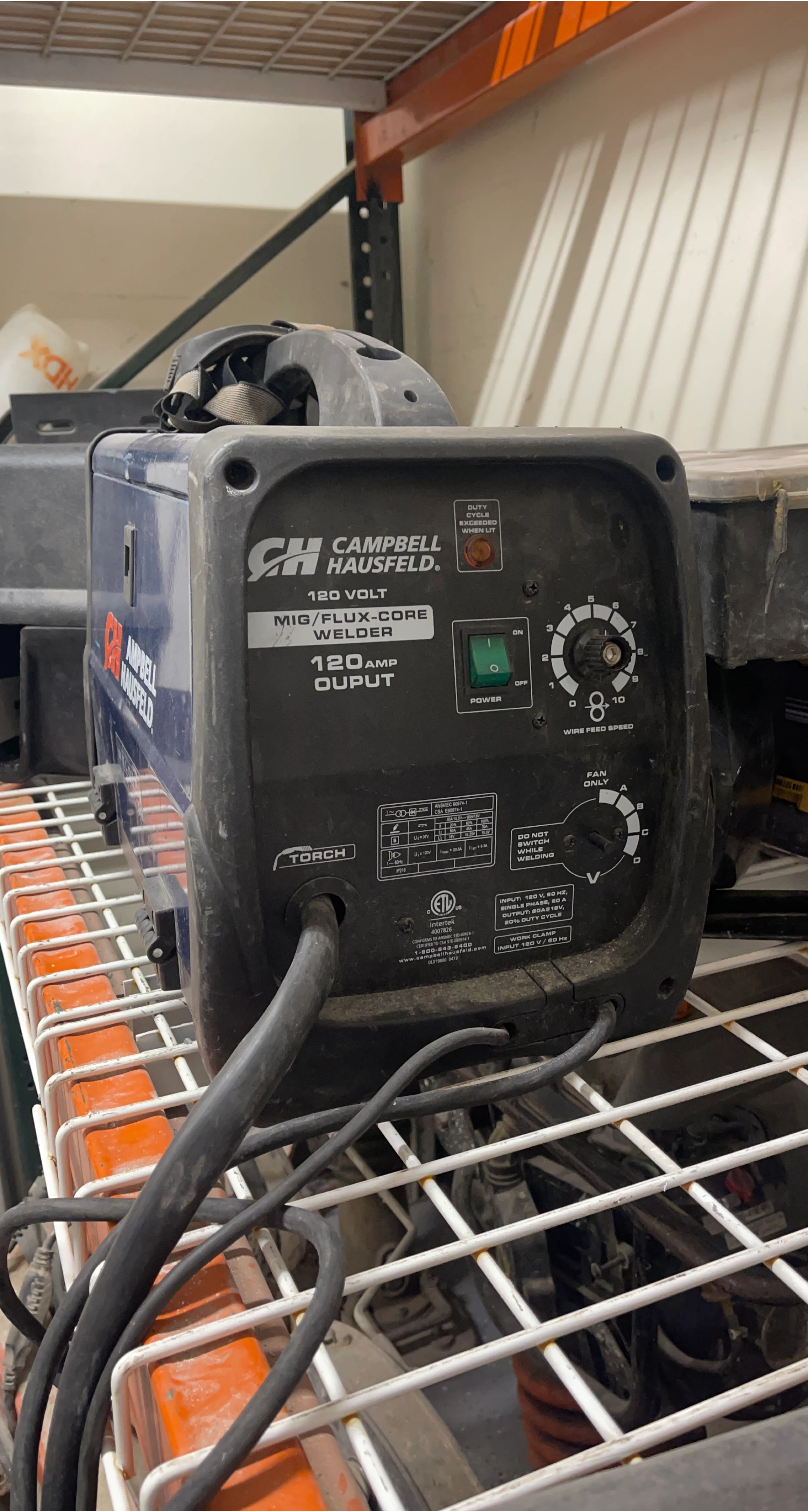 Campbell Hausfeld 120V MIG/Flux-Core Welder