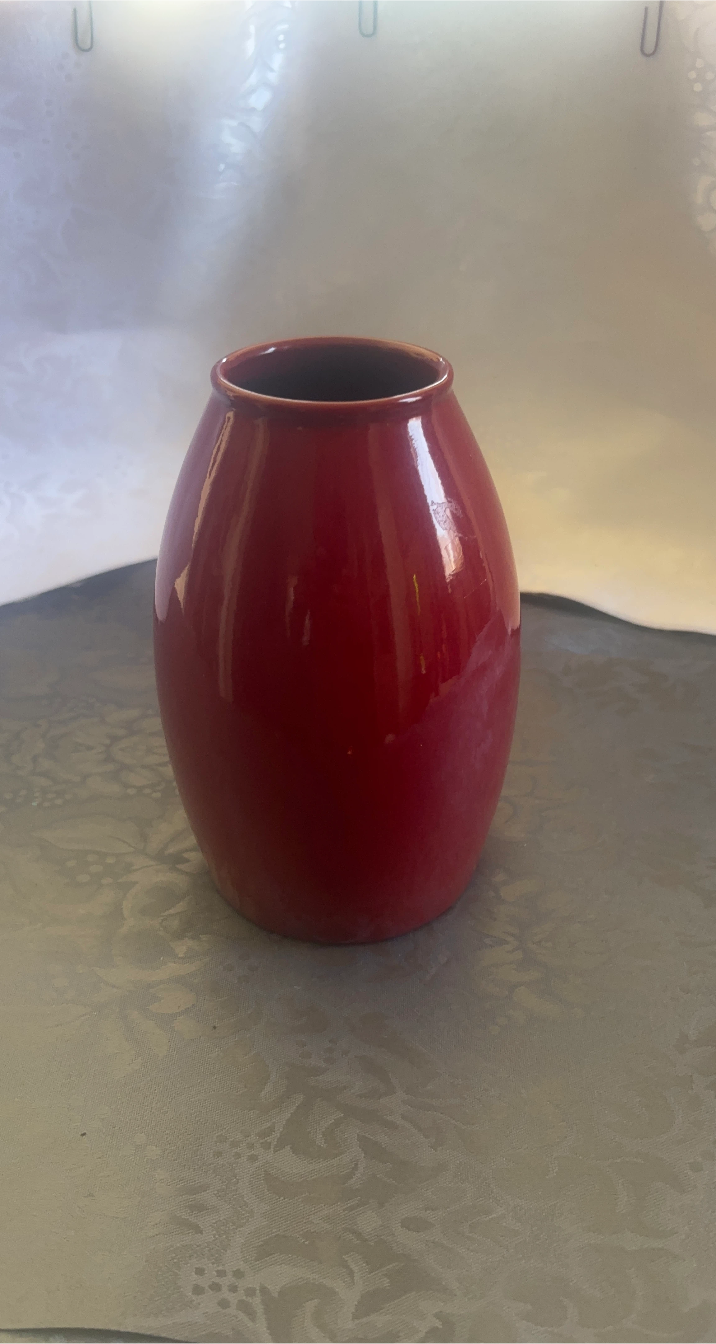 Red Ceramic Vase