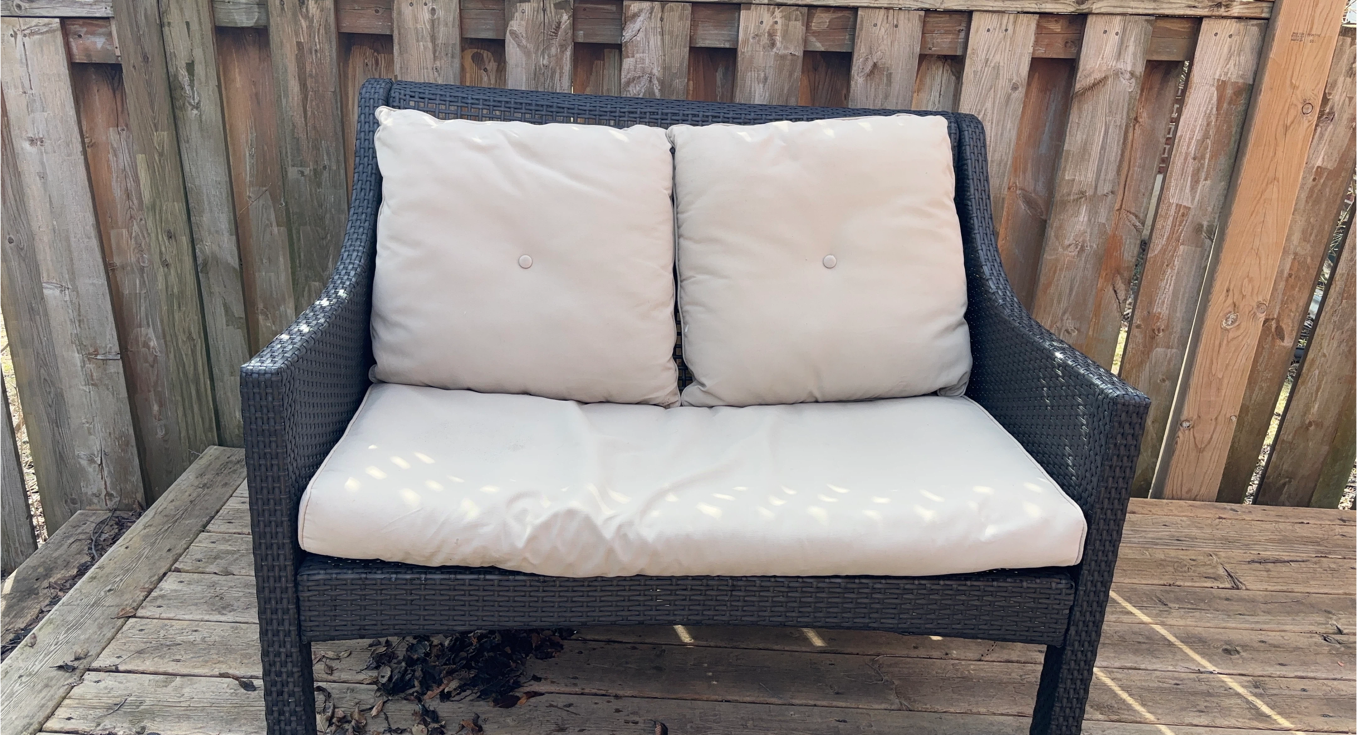 Wicker Loveseat with Cushions