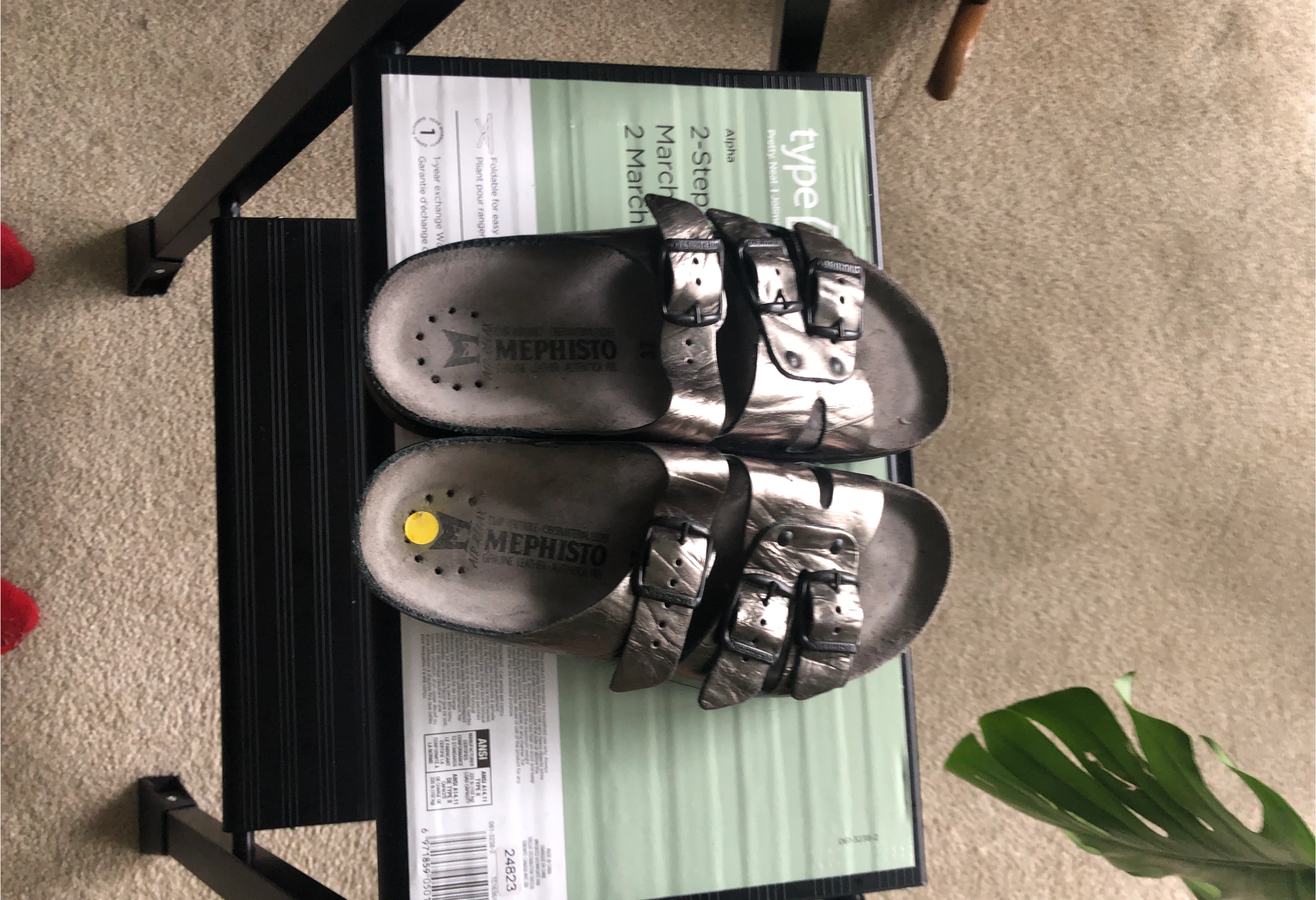 Mephisto Metallic Sandals