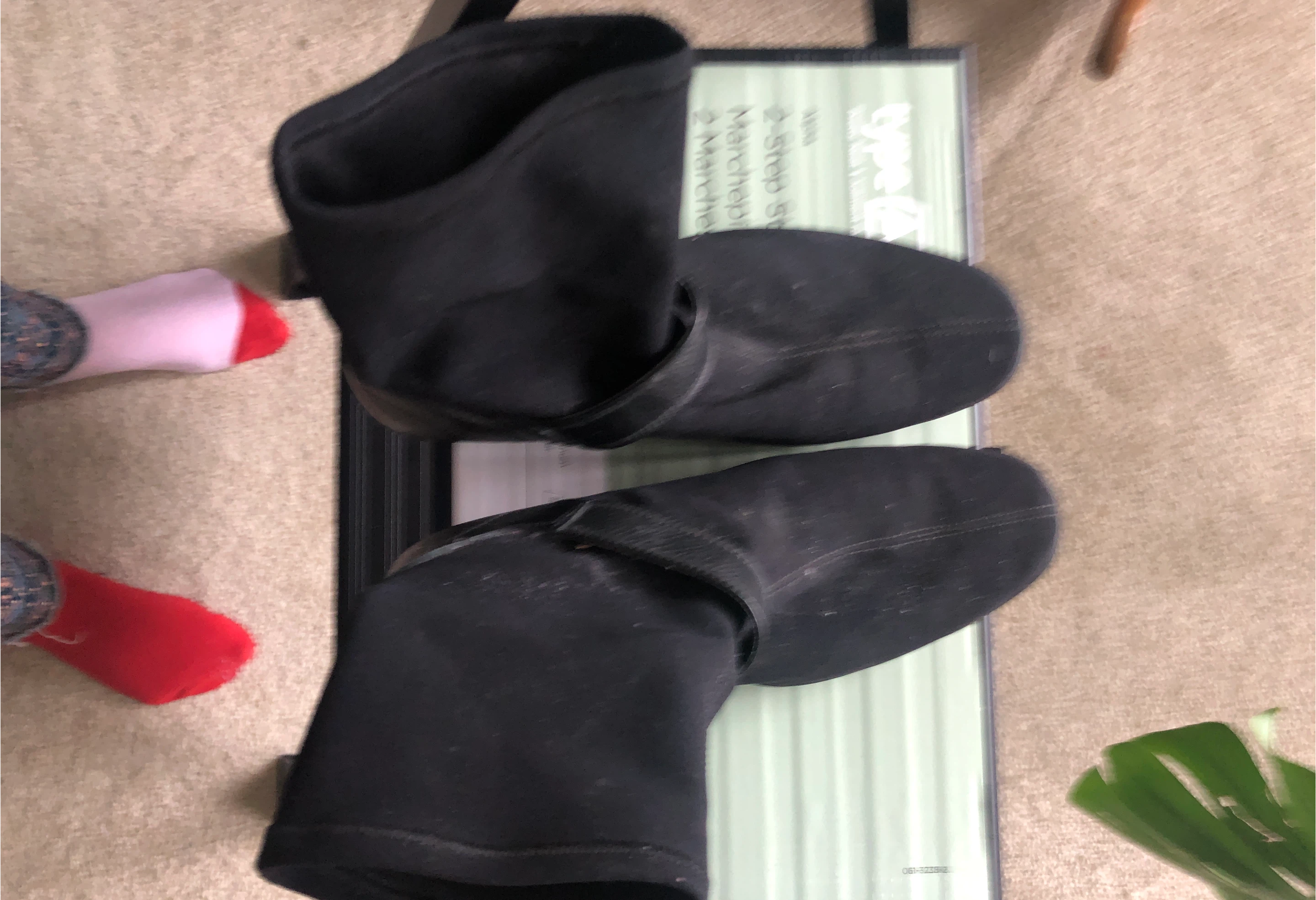 Black Fabric Boots