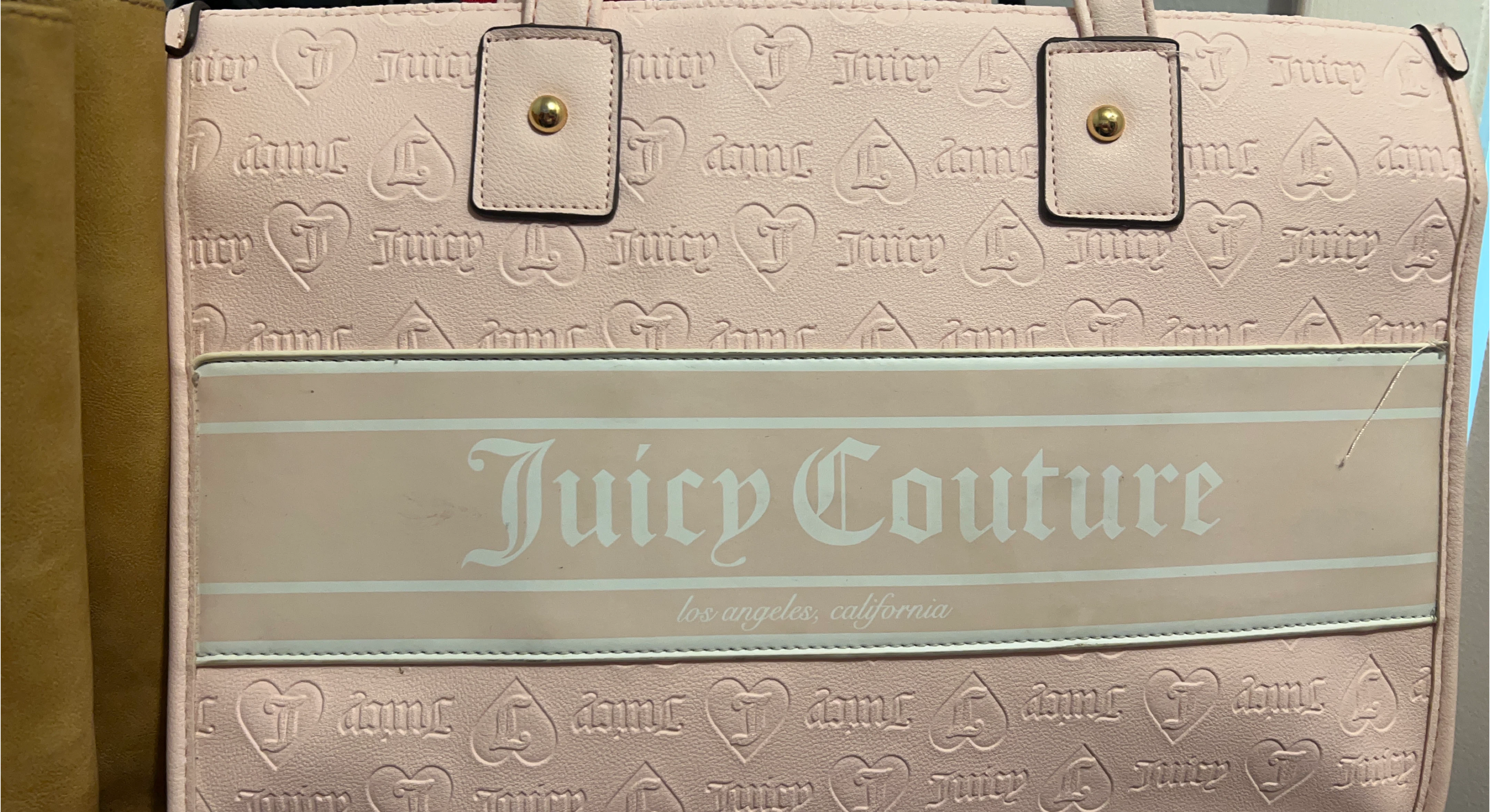 Juicy Couture Pink Embossed Logo Tote Bag