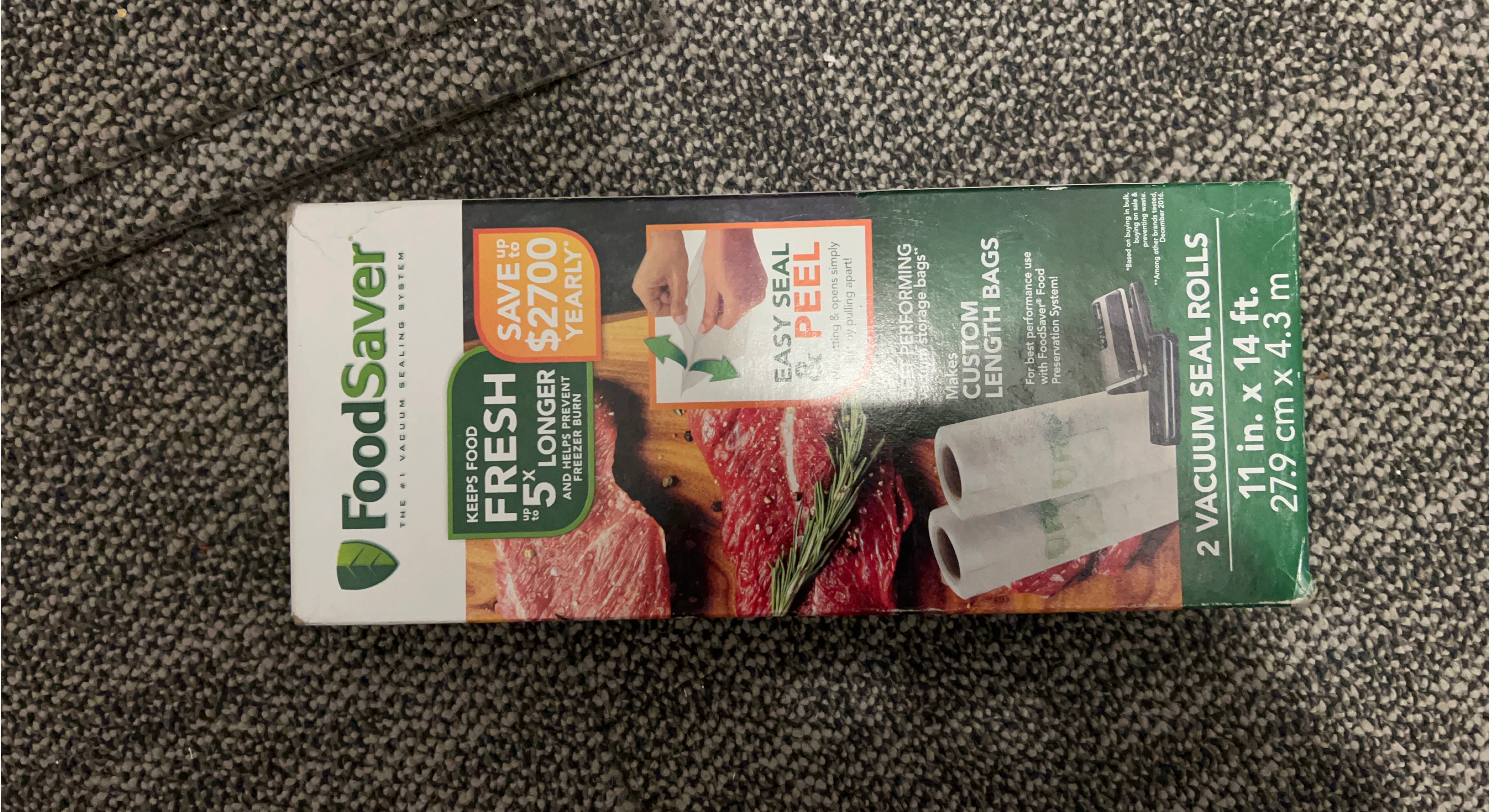 FoodSaver 2 Vacuum Seal Rolls, 11 in. x 14 ft.