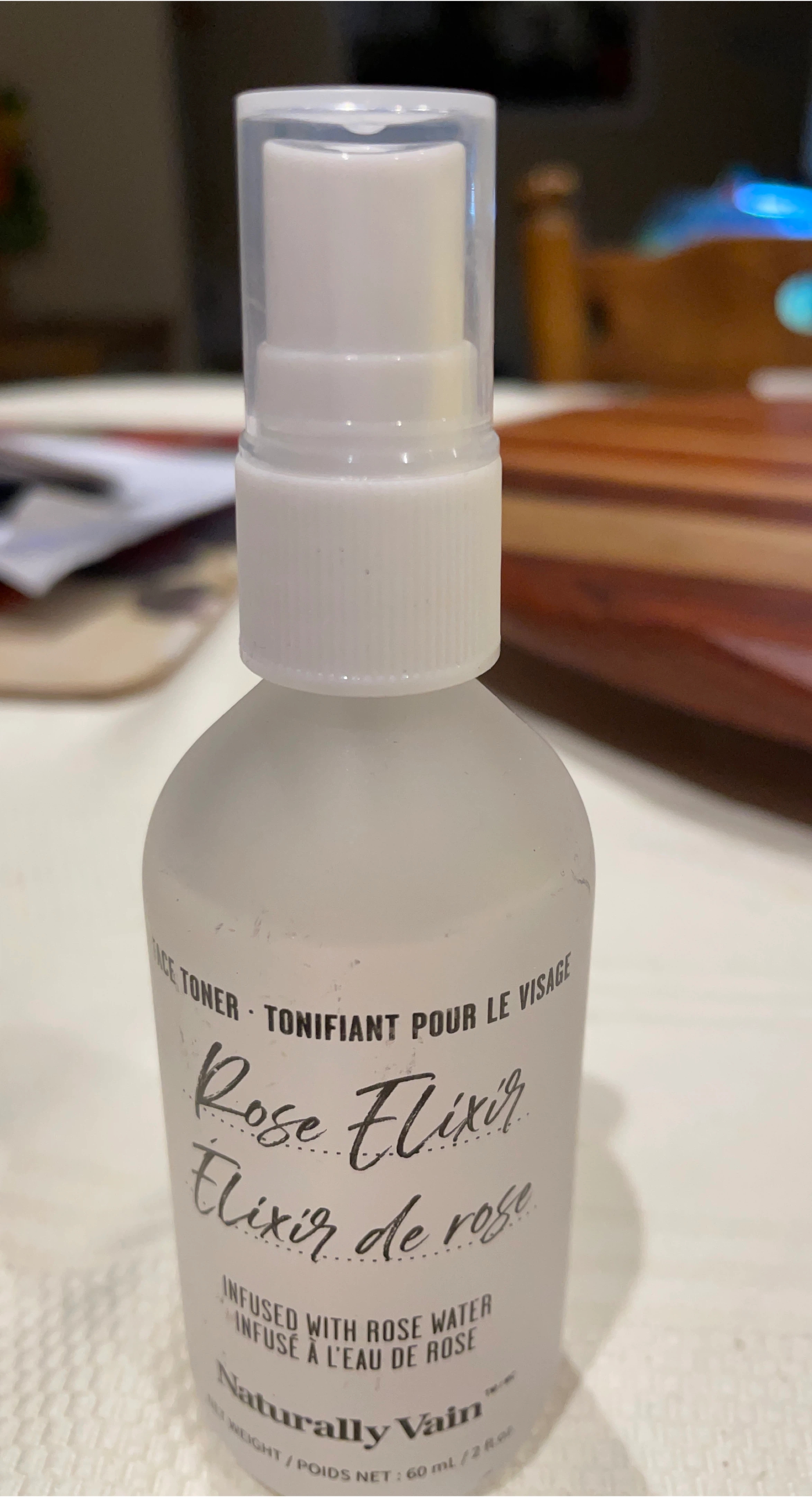 Naturally Vain Rose Elixir Face Toner 60ml