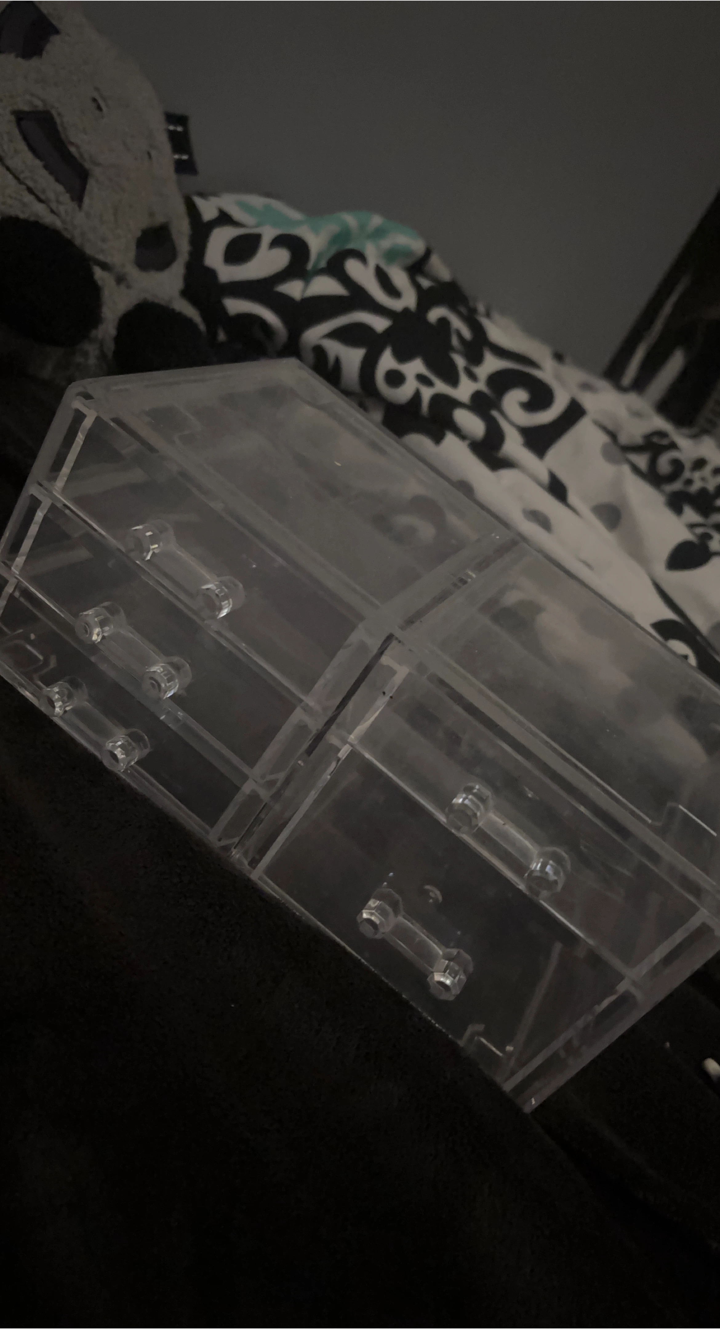 Clear Plastic Makeup Organizer with Drawers