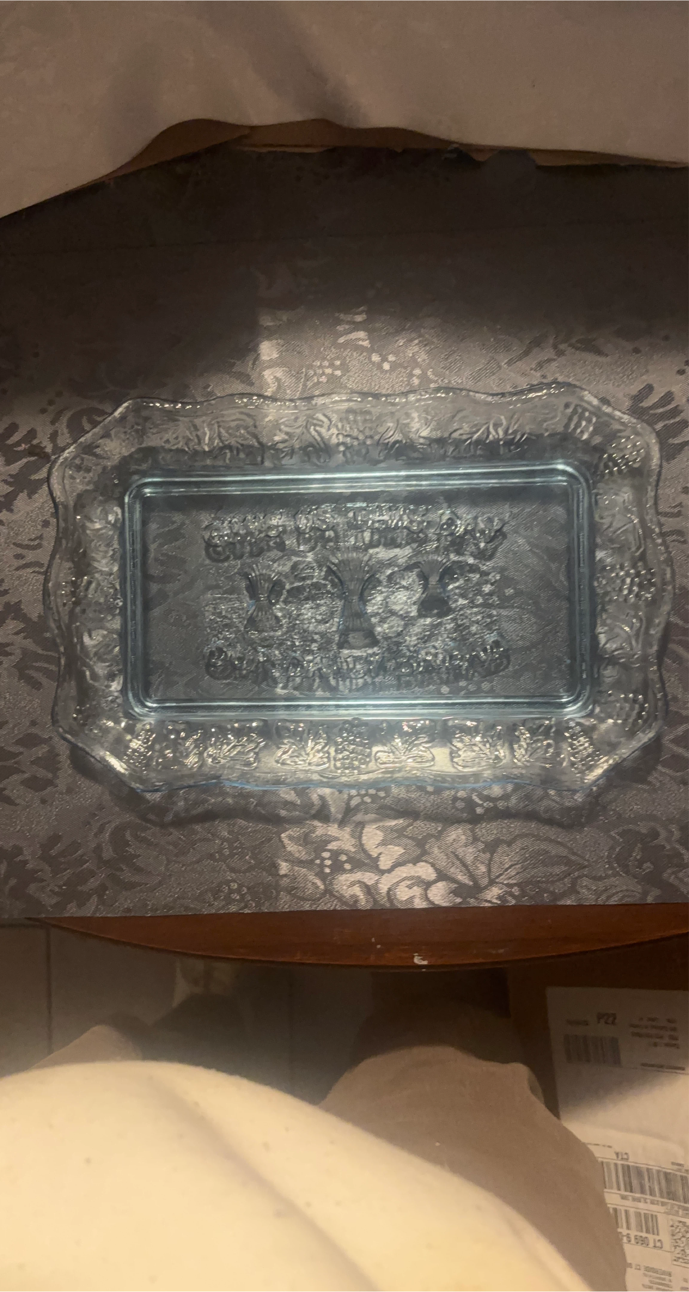 Vintage Glass Butter Dish