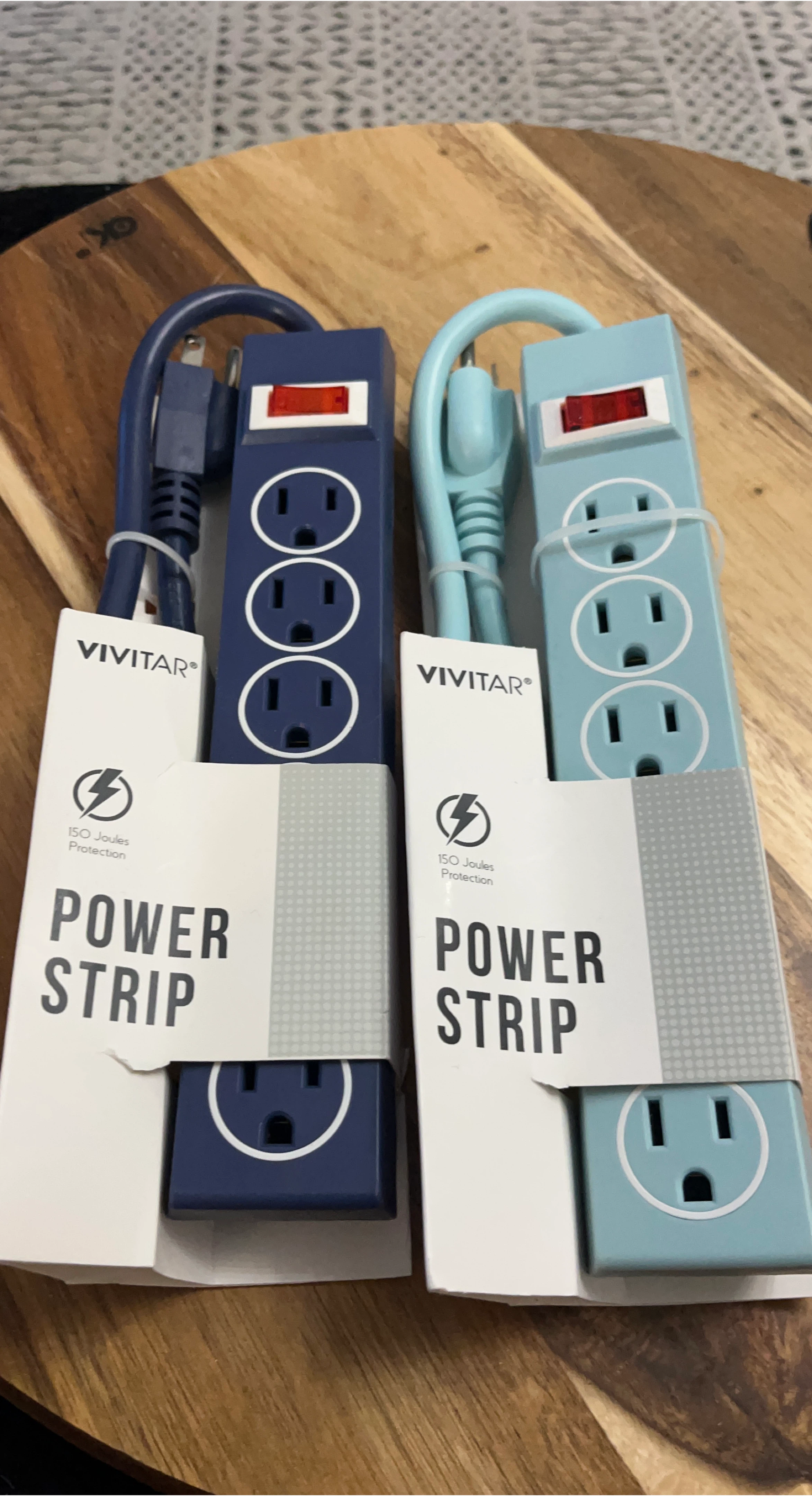 Vivitar Power Strips (2-pack, Blue & Teal)