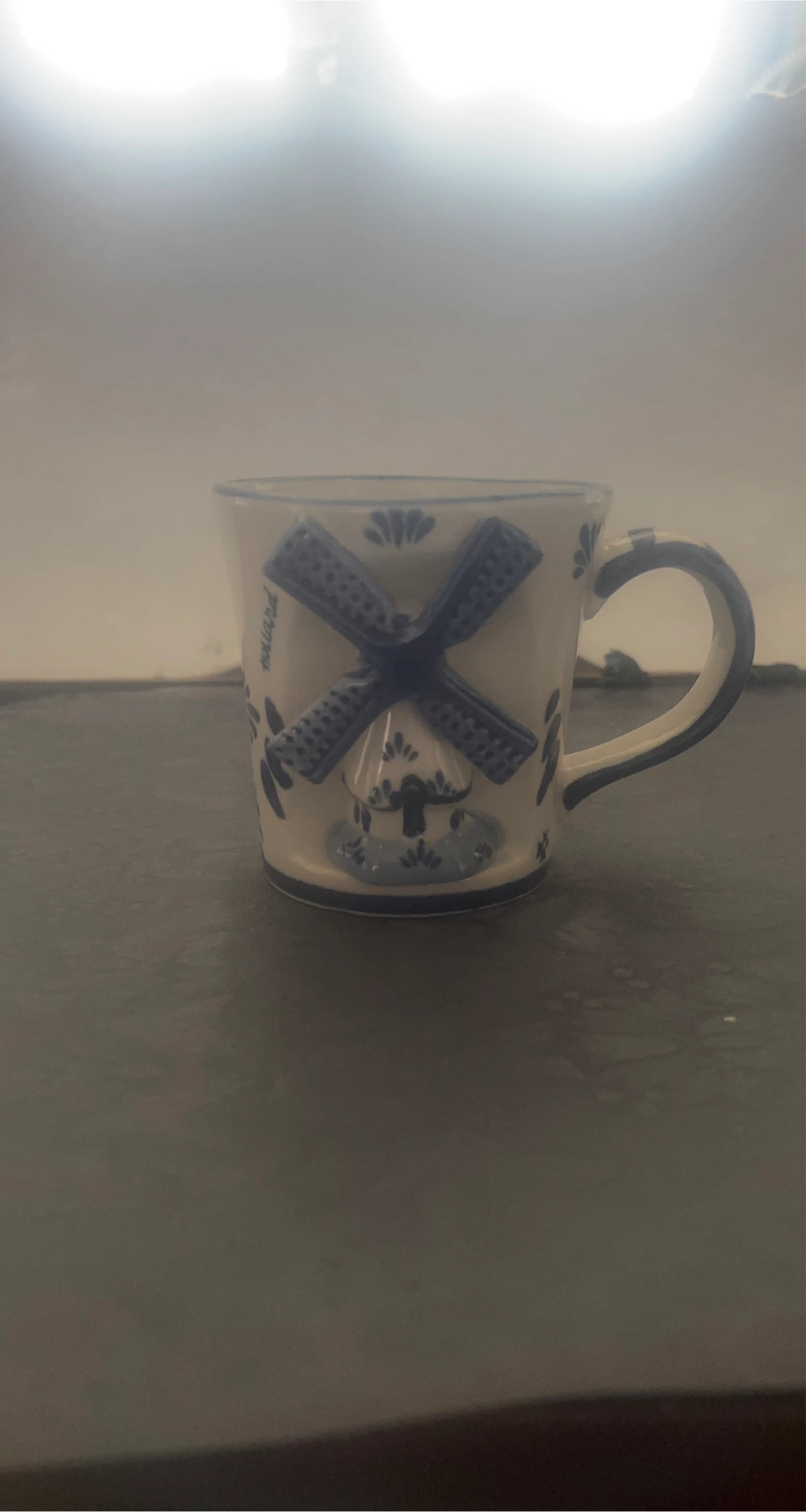 Ceramic Mug with Windmill Design