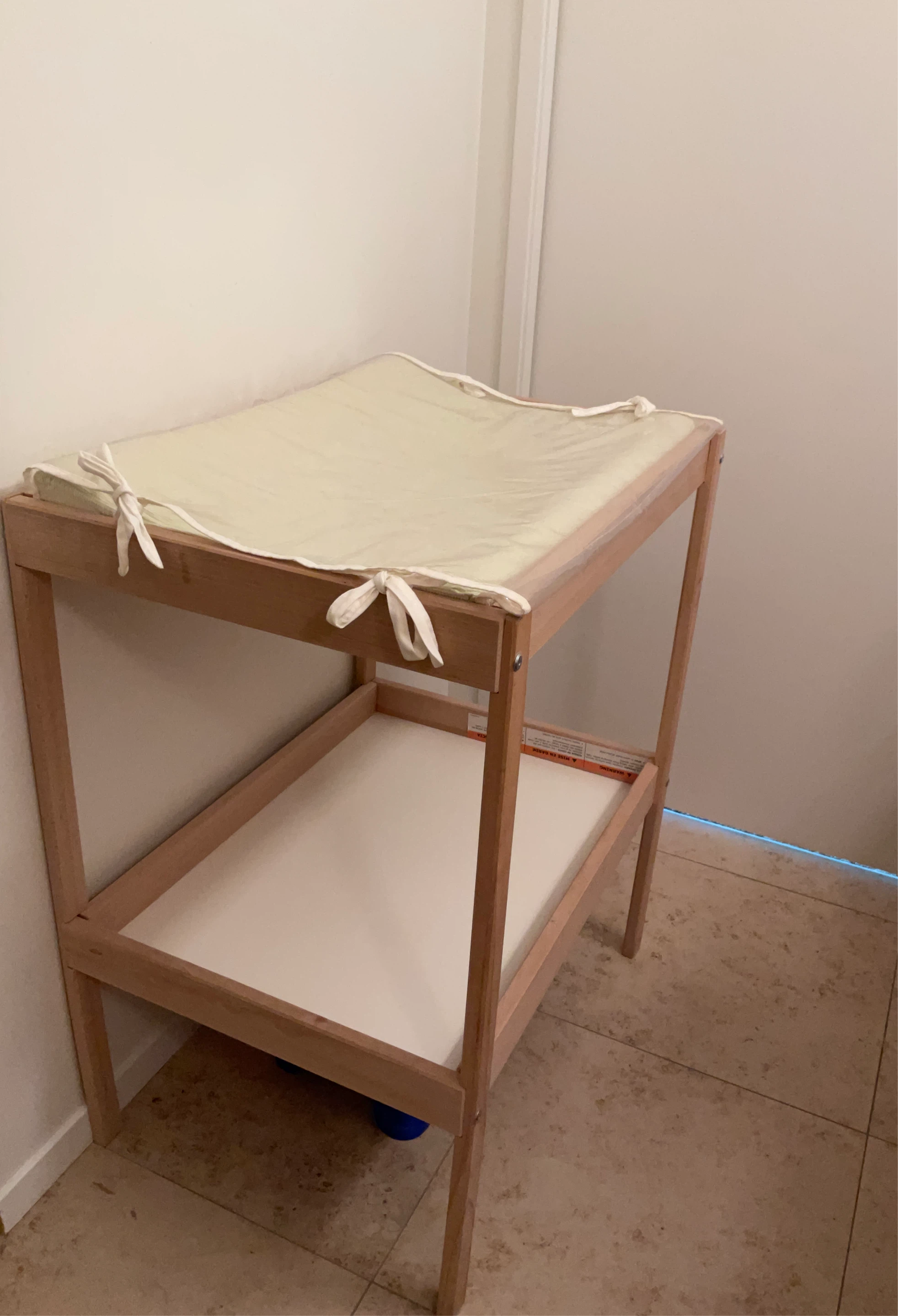 Wooden Changing Table with Padded Top