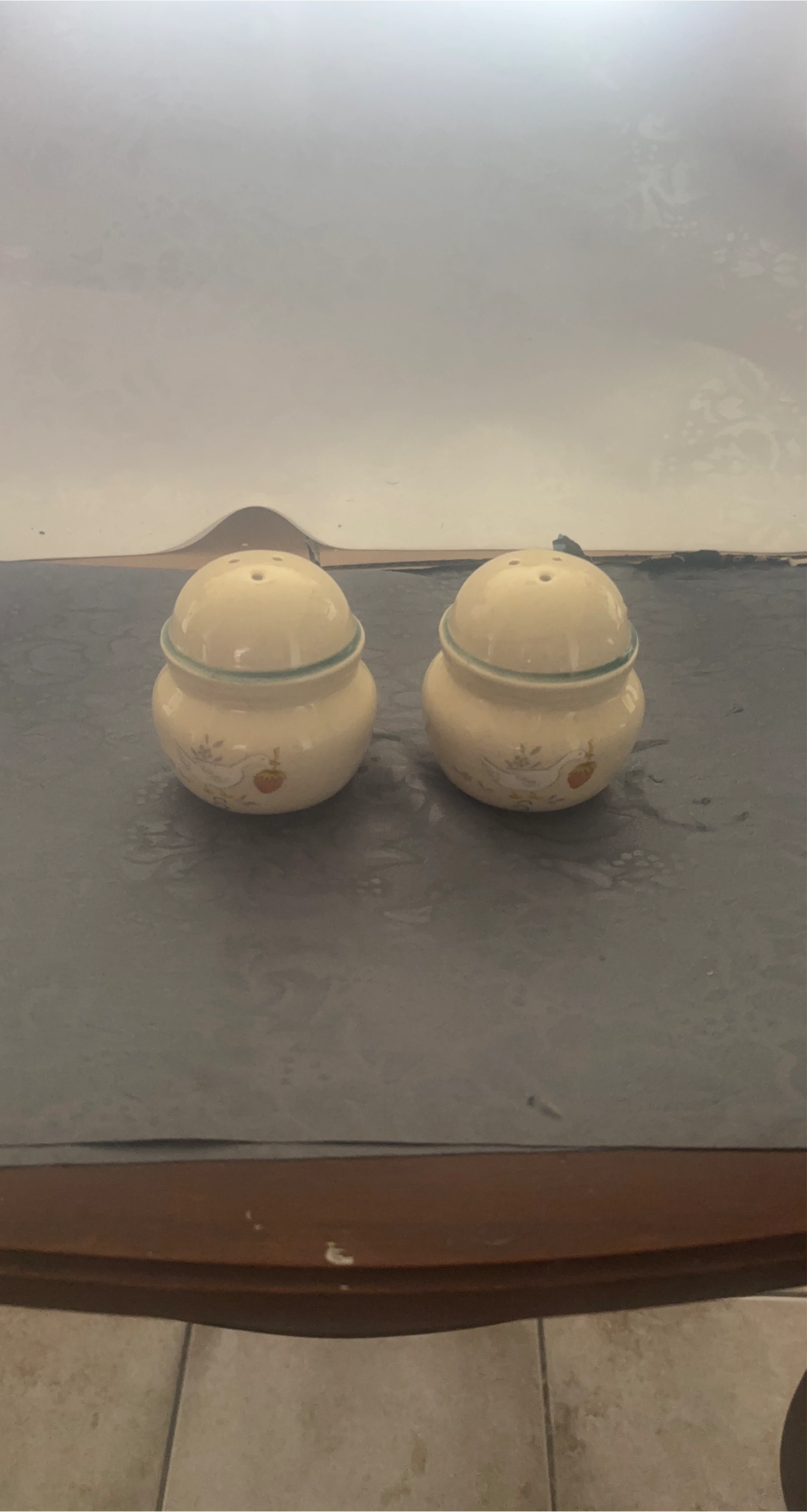 Vintage Salt and Pepper Shakers Set Ceramic