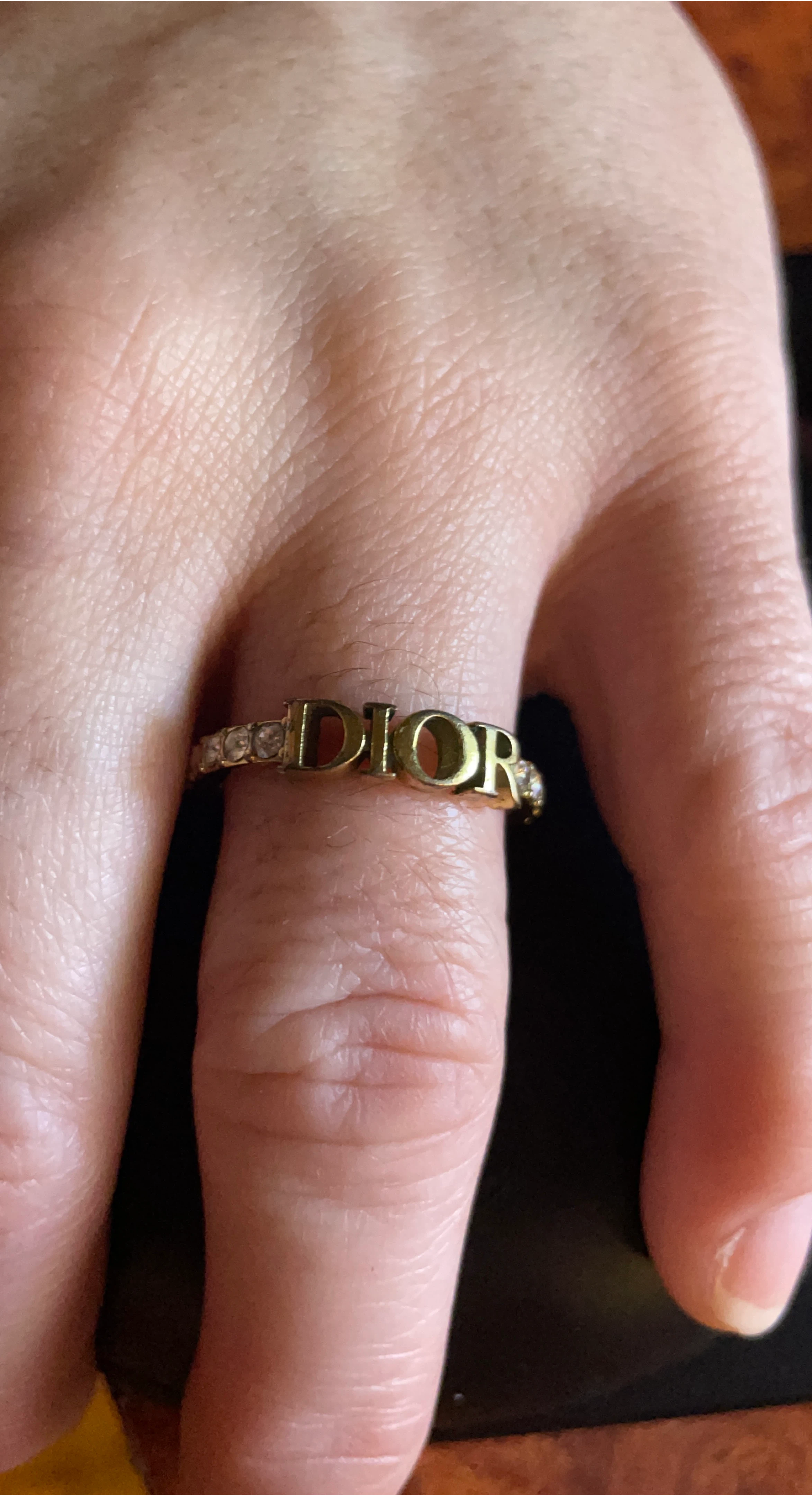 Dior Logo Ring with Stones