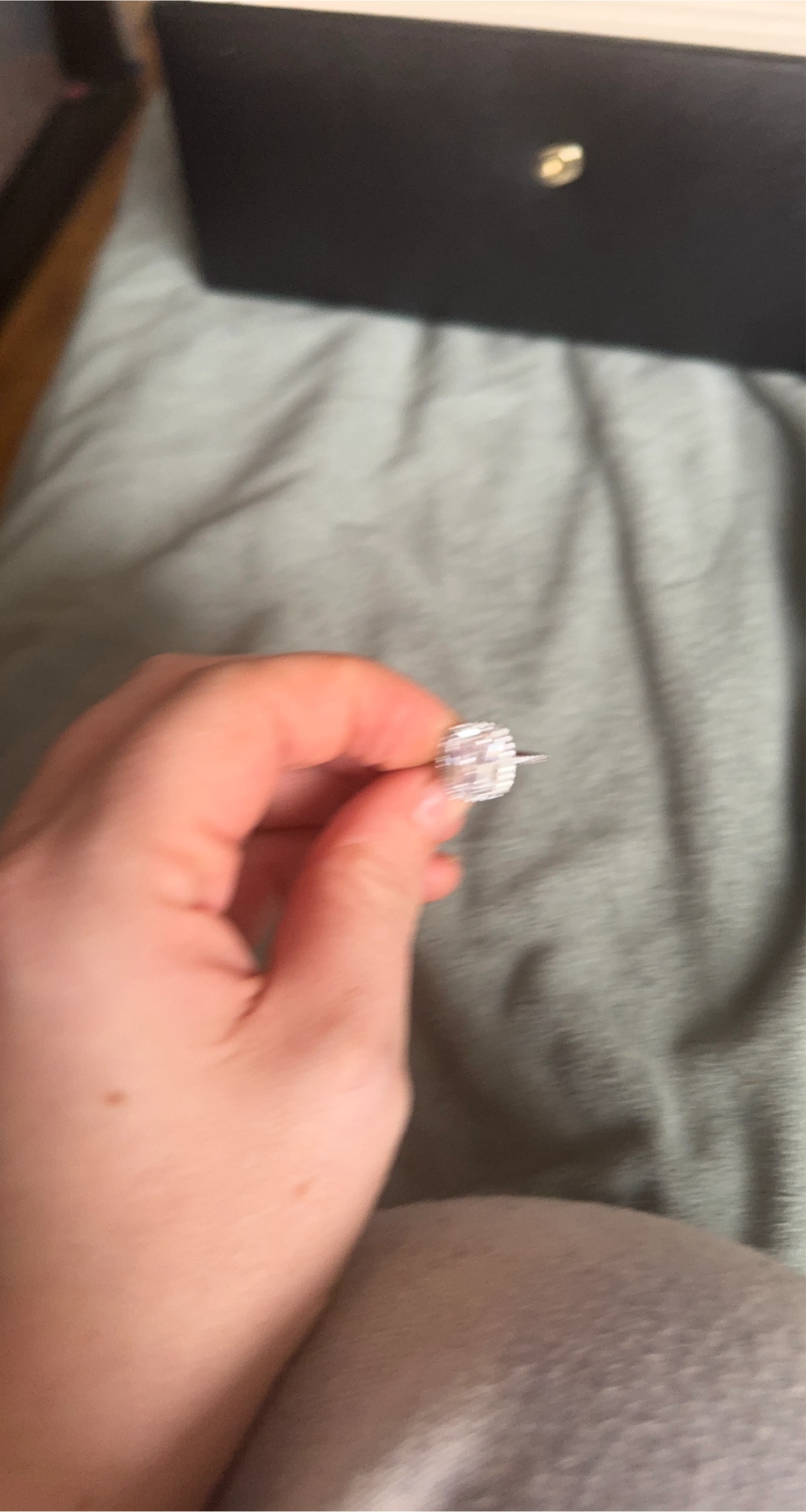 Sparkly Ring with Cushion Cut Stone