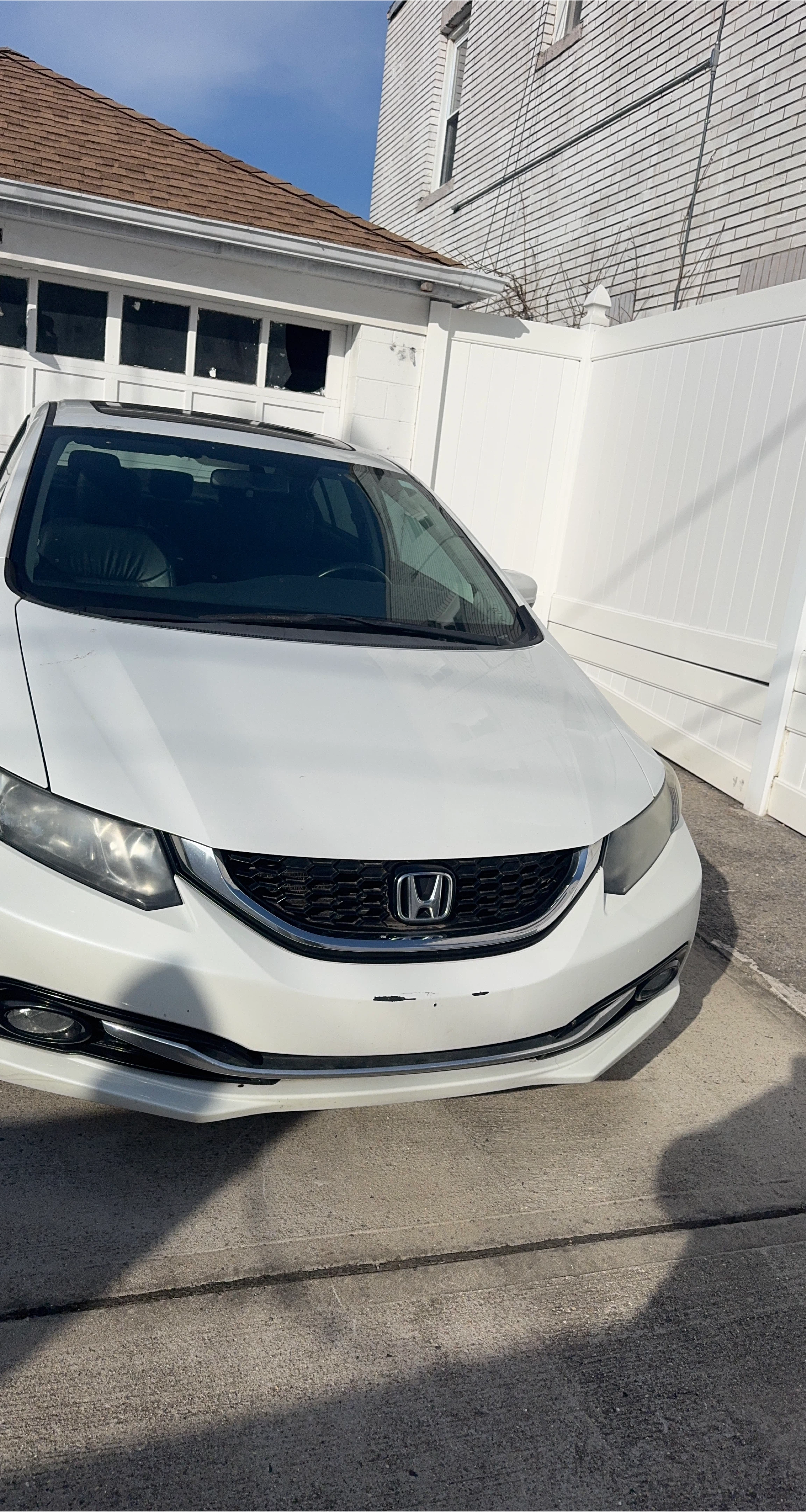 White Honda Civic Sedan