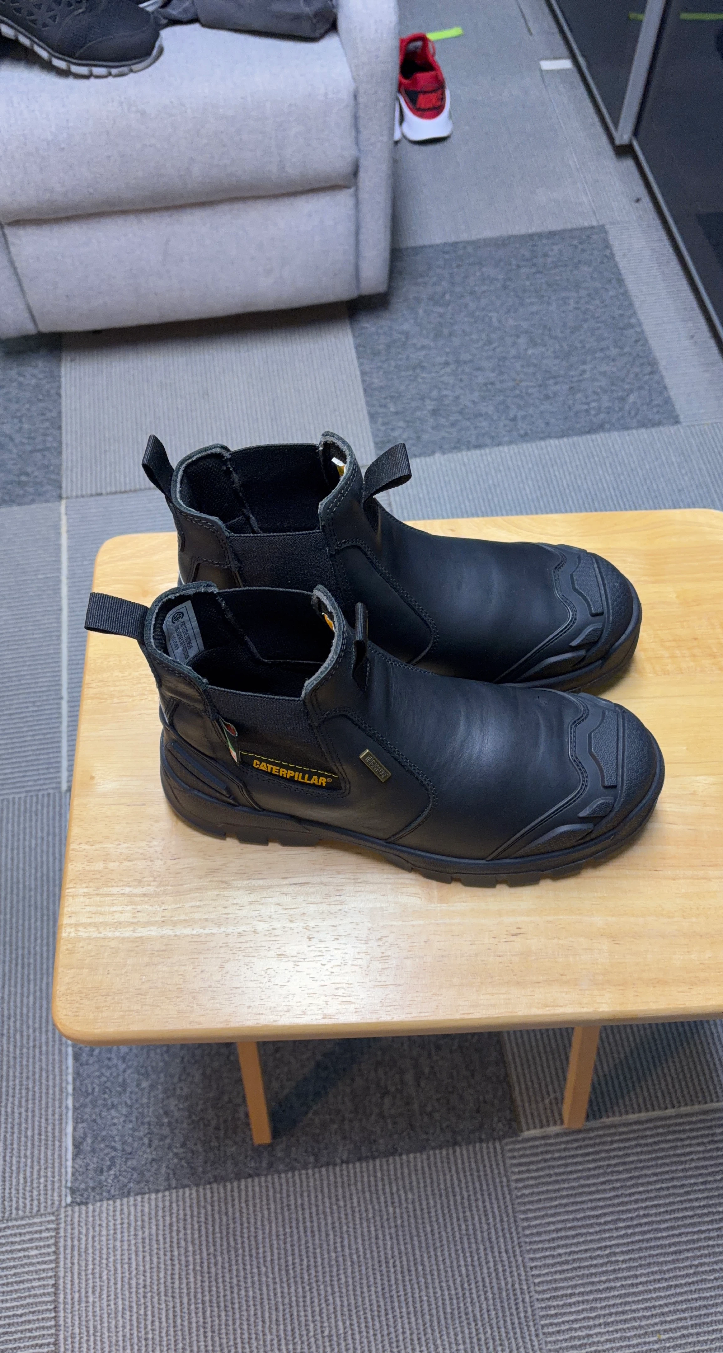 Caterpillar Waterproof Steel Toe Work Boots - Black