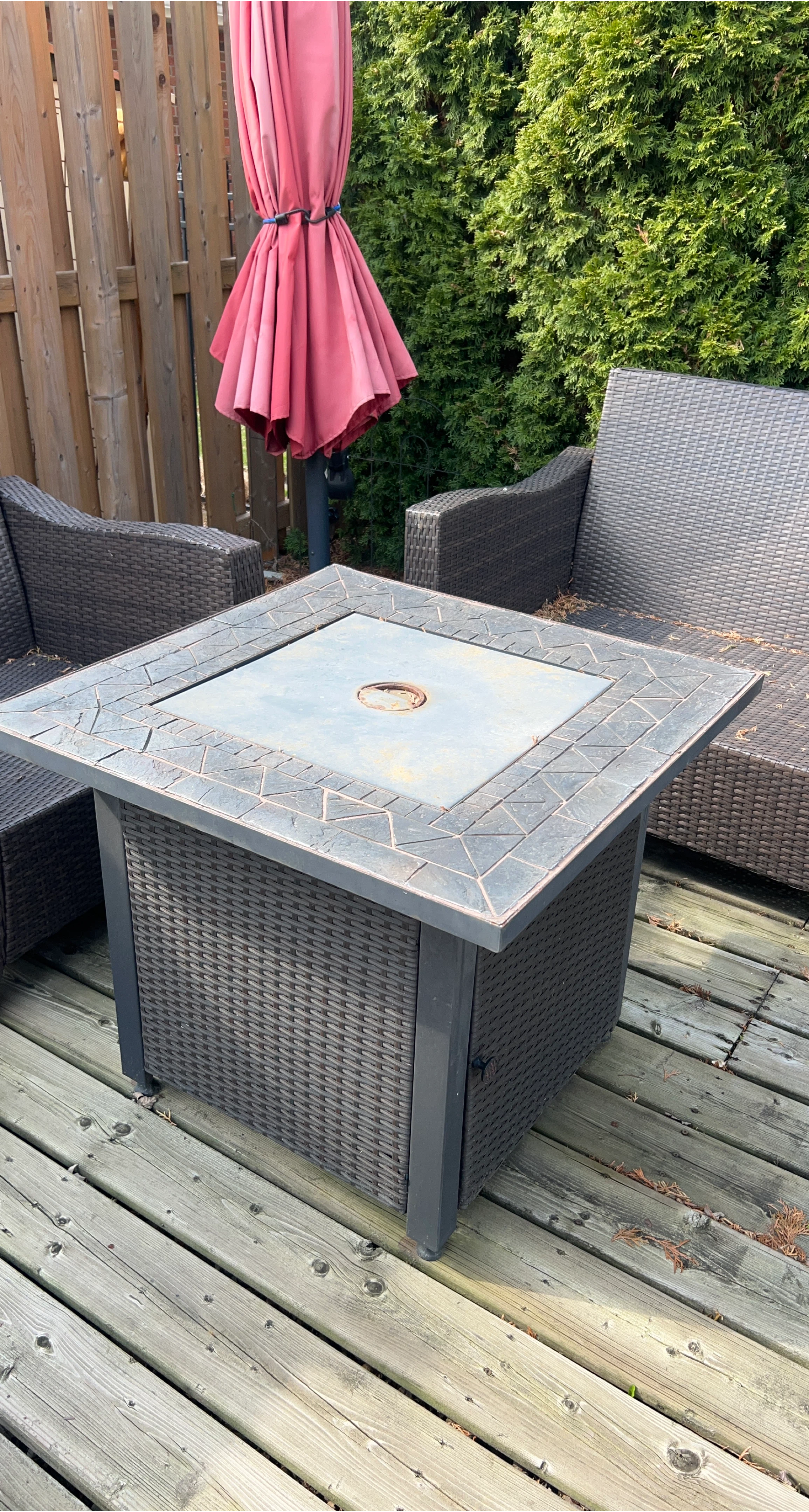 Square Outdoor Fire Pit Table - photo 2