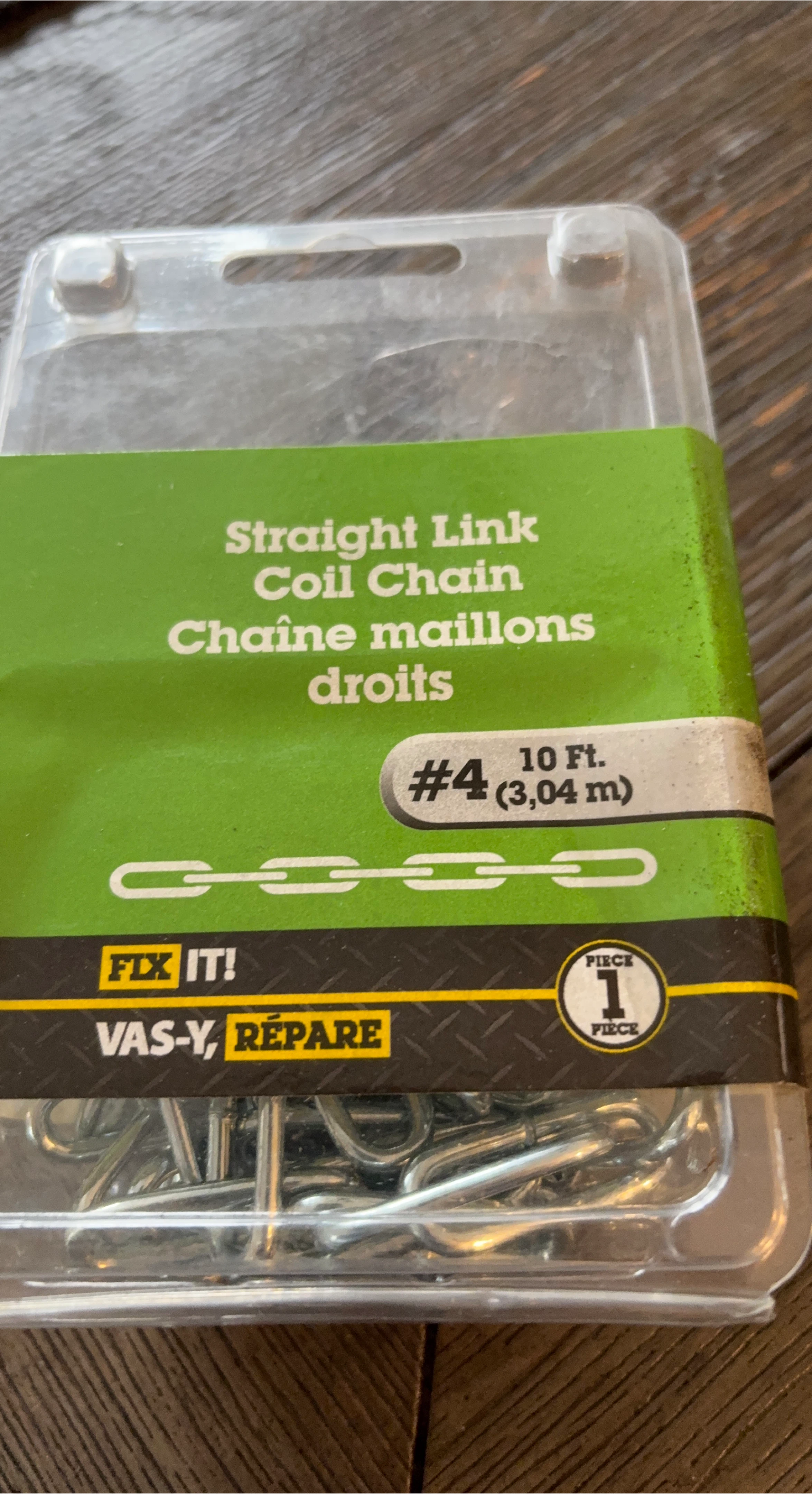 Straight Link Coil Chain #4 - 10 Ft.