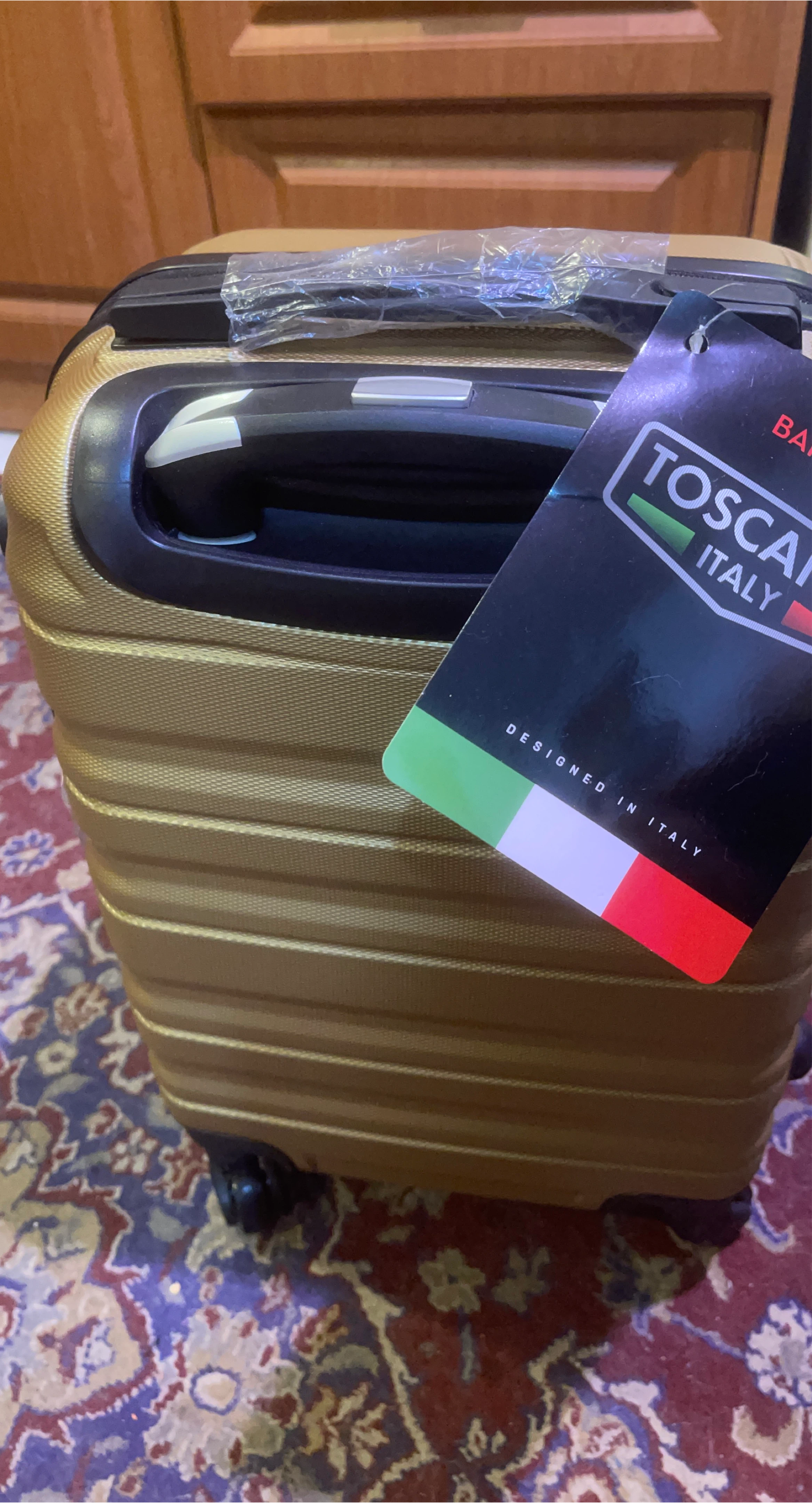 Toscano Italy Gold Hardside Carry-On Suitcase