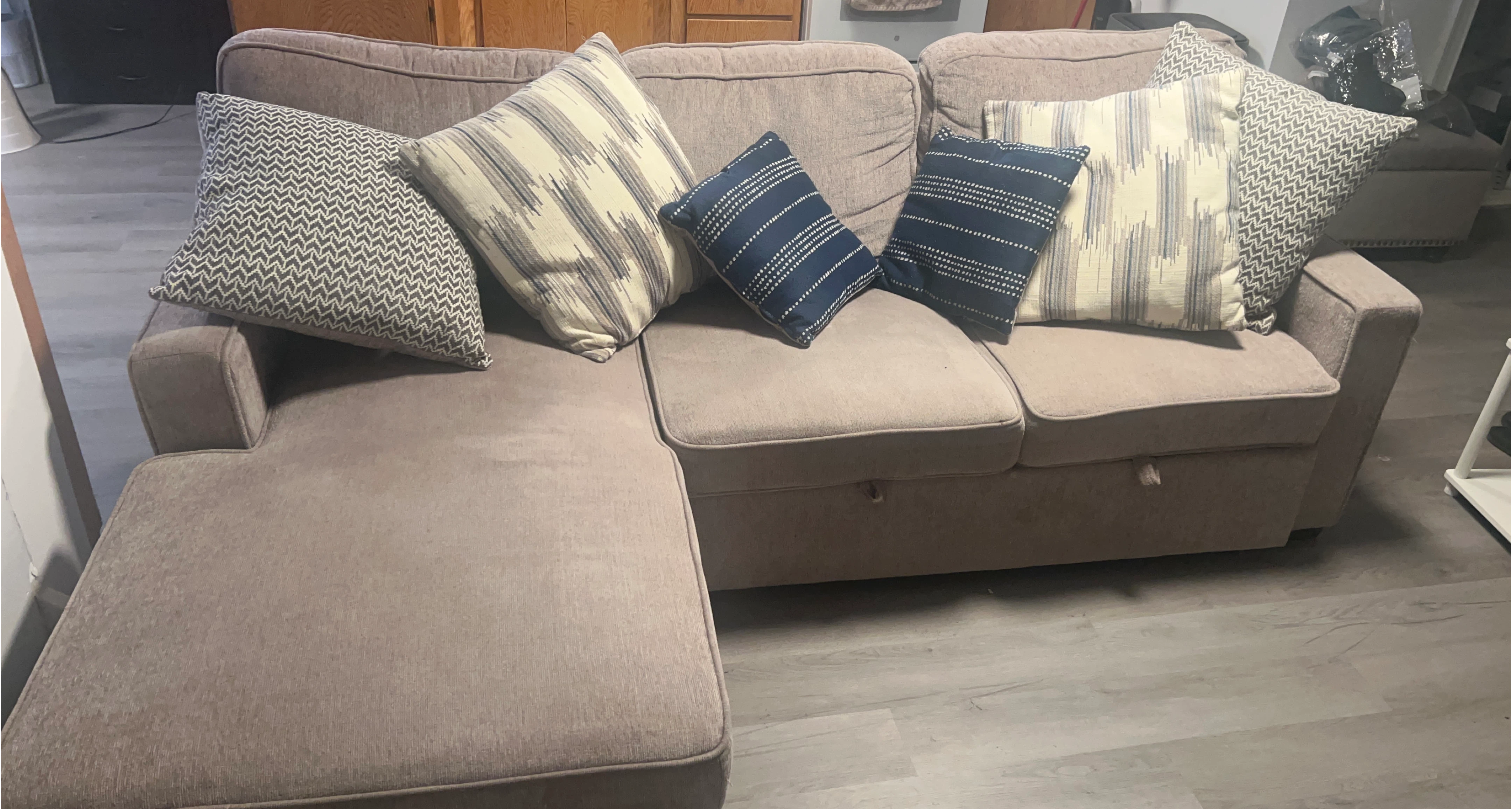 Sectional Couch with Storage Ottoman PICKUP ONLY