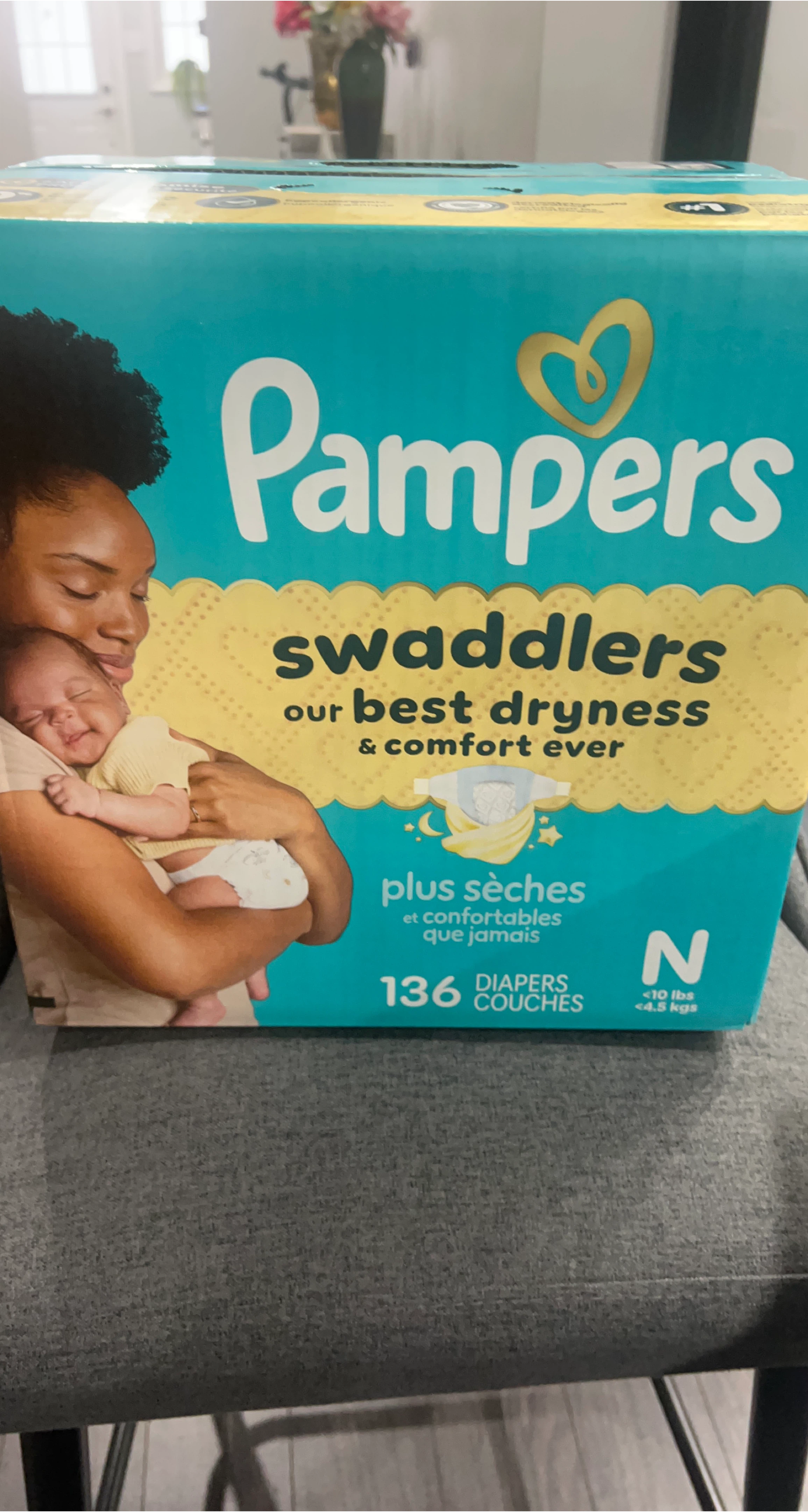 Pampers Swaddlers Size N Diapers - 136 Count