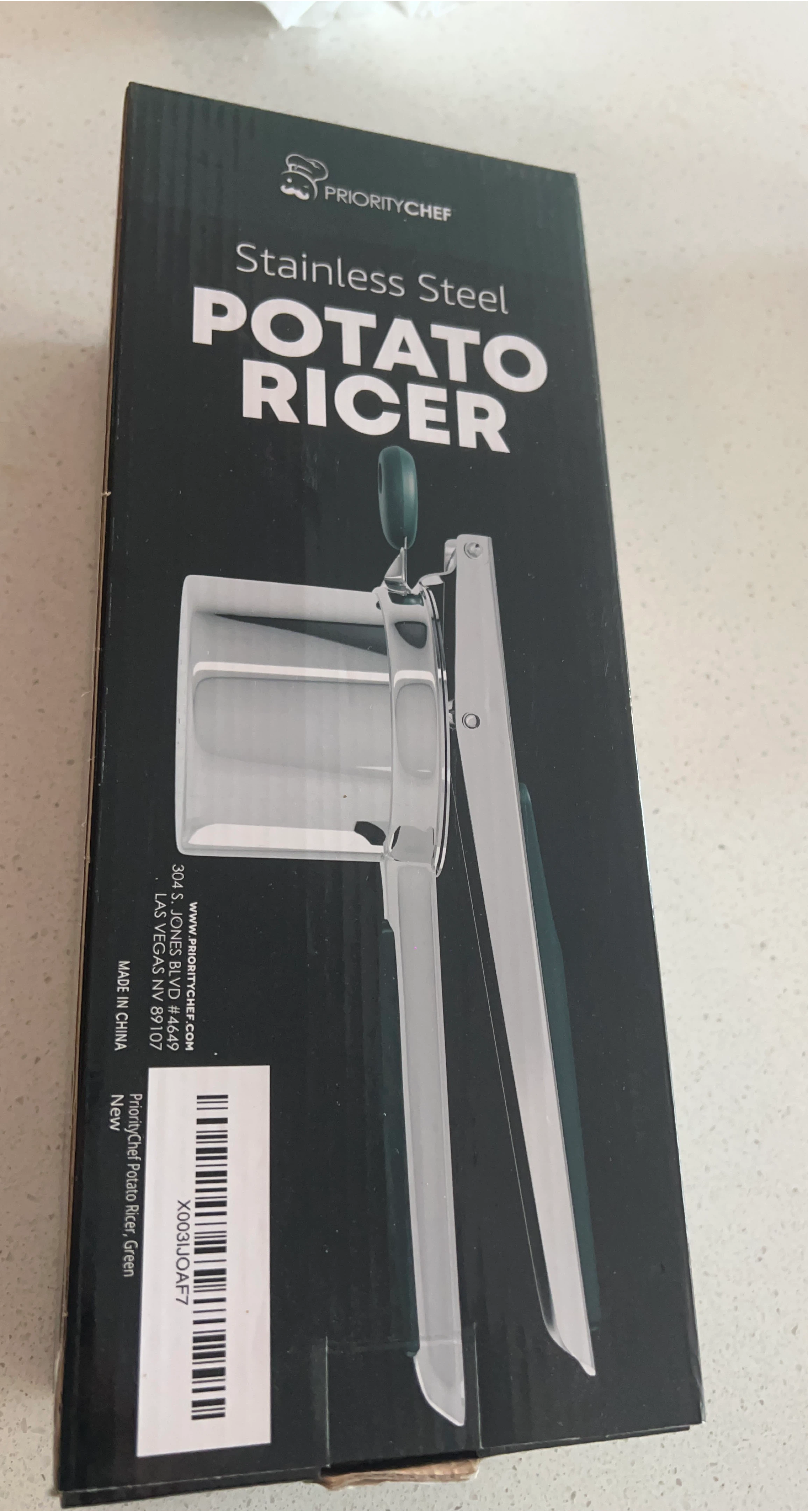 PriorityChef Stainless Steel Potato Ricer - Green