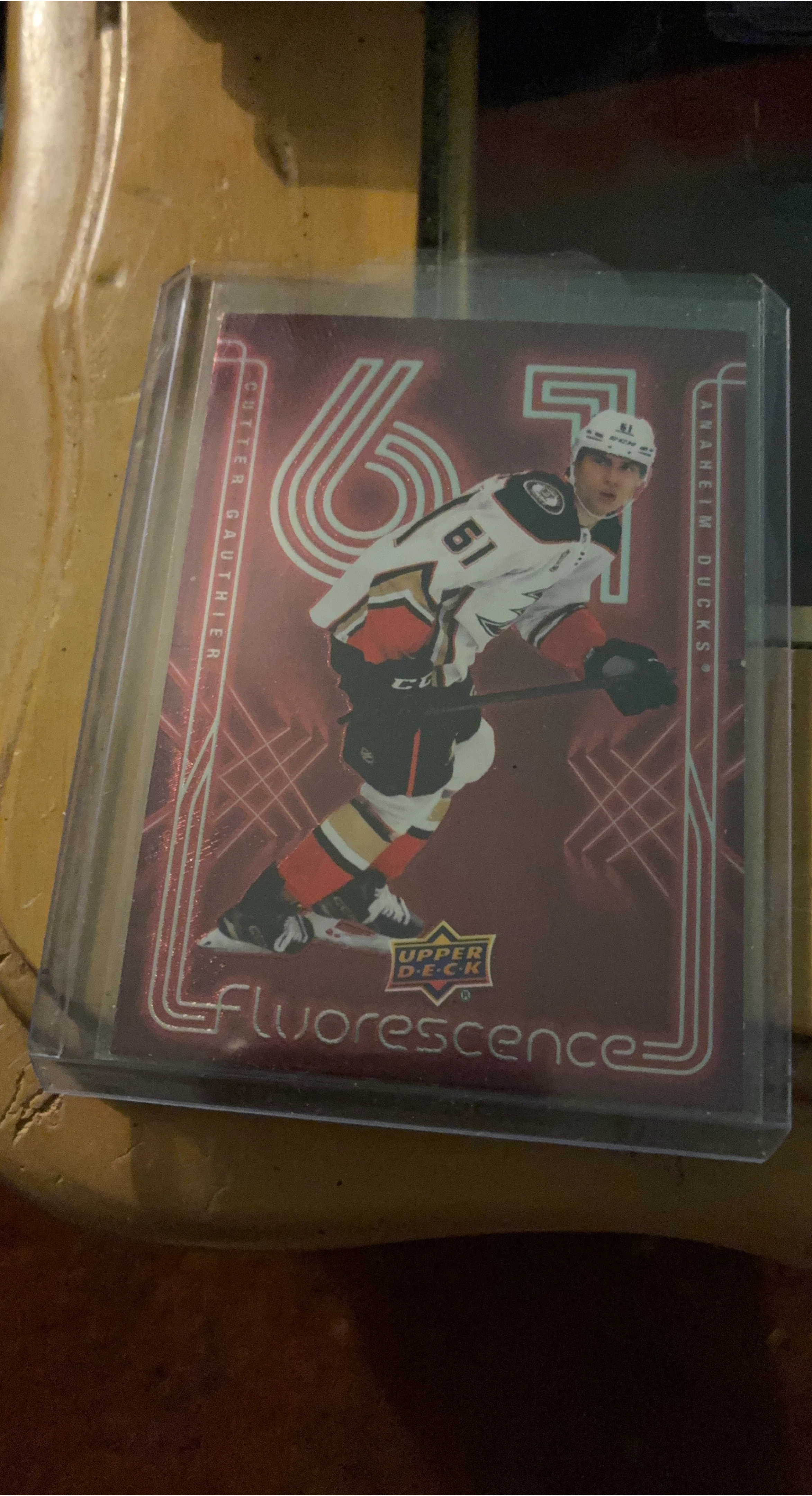 2023 Upper Deck Fluorescence Cutter Gauthier RC Hockey Card 61