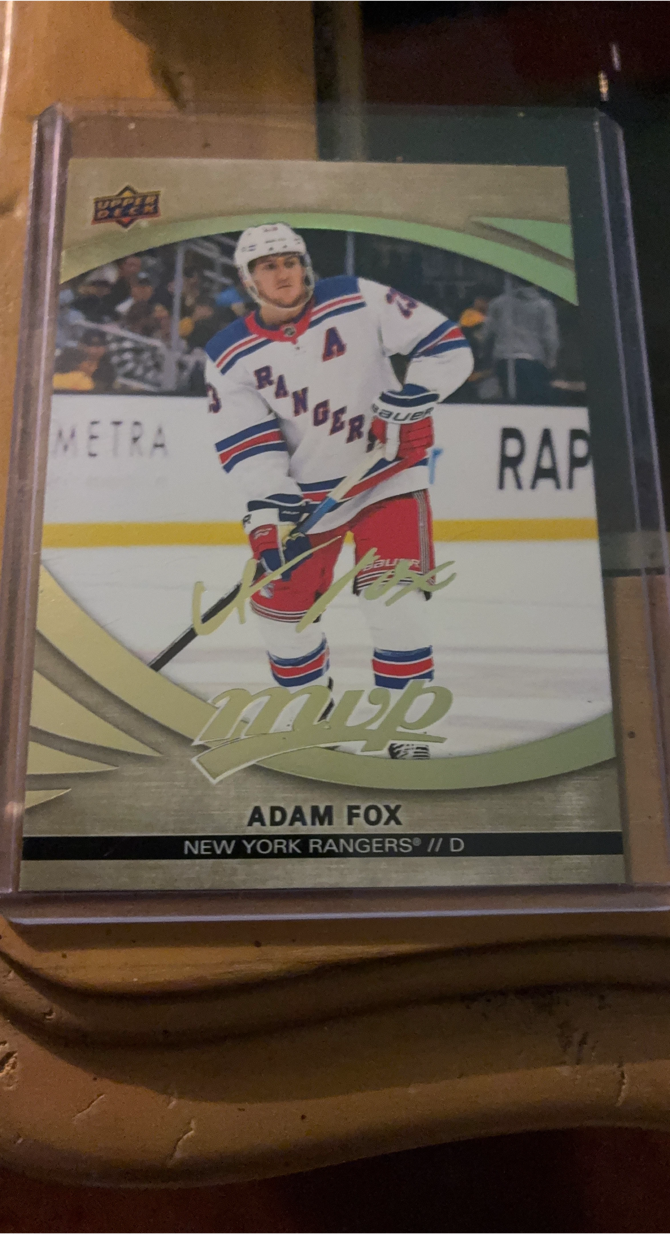 Upper Deck Adam Fox New York Rangers Hockey Card