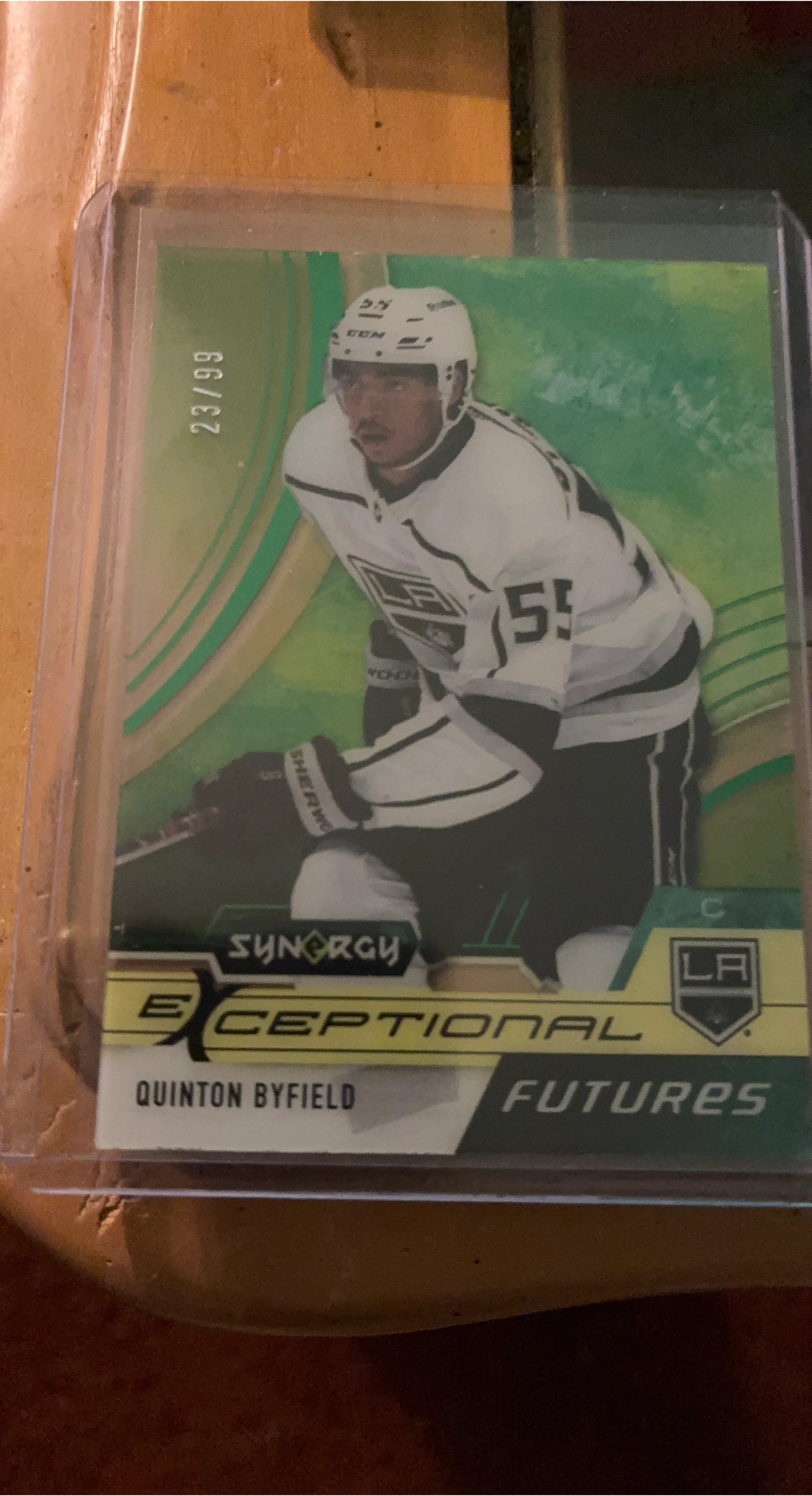 Quinton Byfield "Synergy Exceptional Futures" Hockey Card 23/99