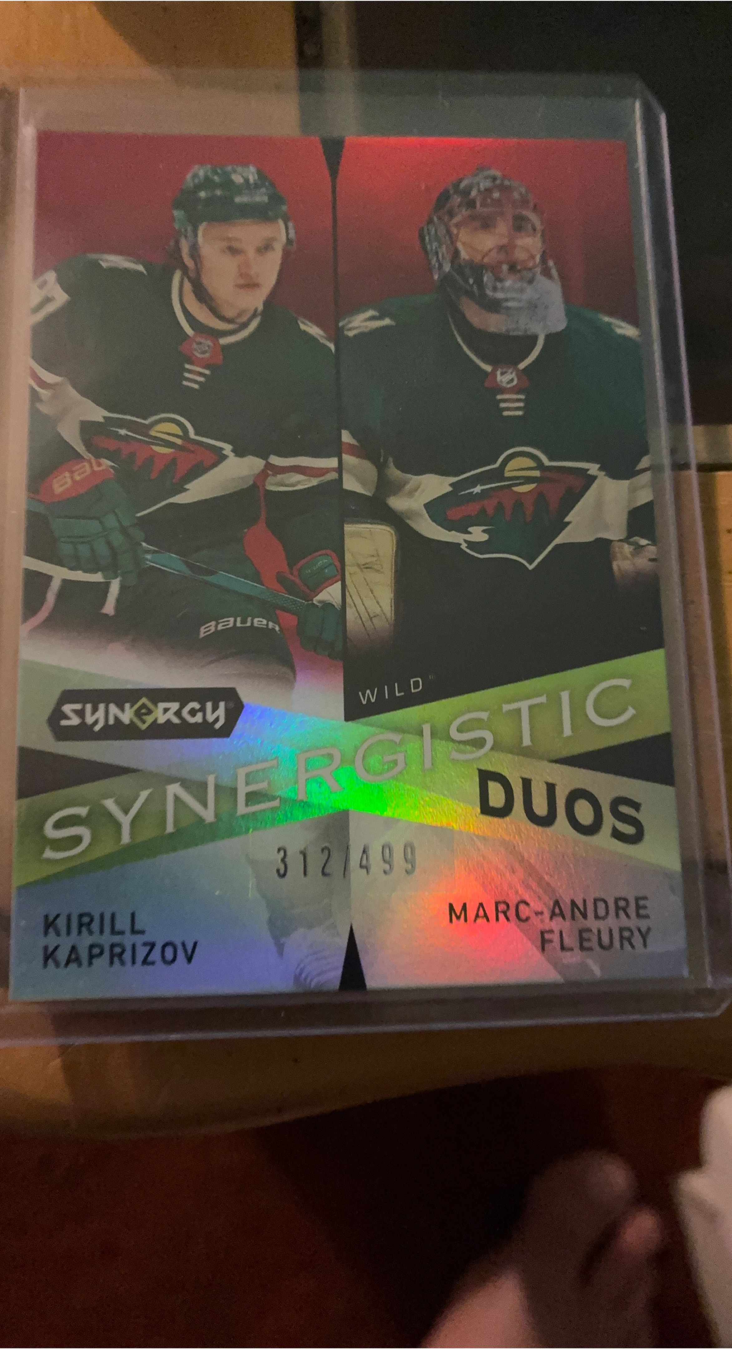 2020-21  " " Kirill Kaprizov / Marc-Andre Fleury Card 312/499