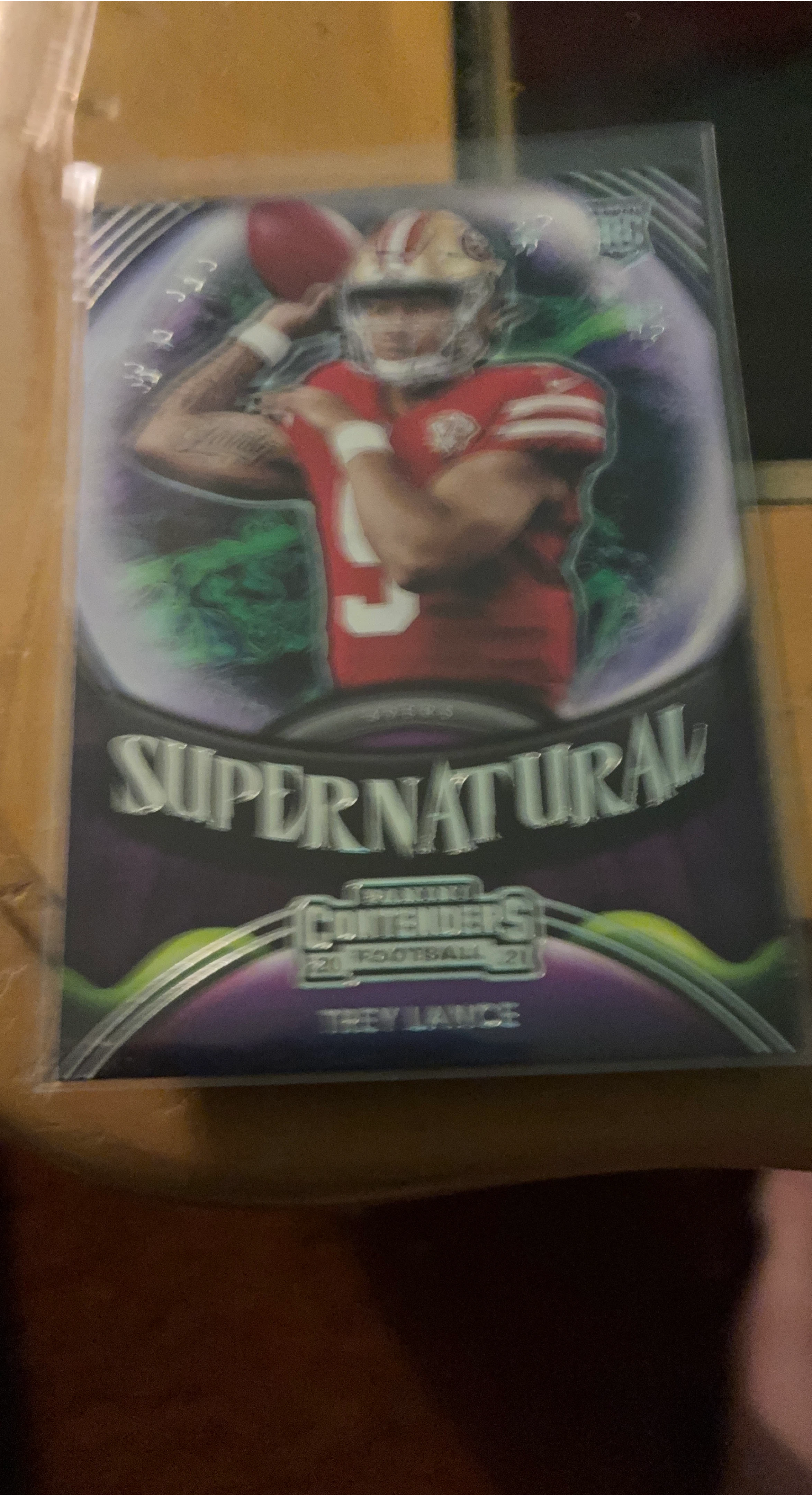 2021 Panini Contenders Trey Lance Supernatural Football Card