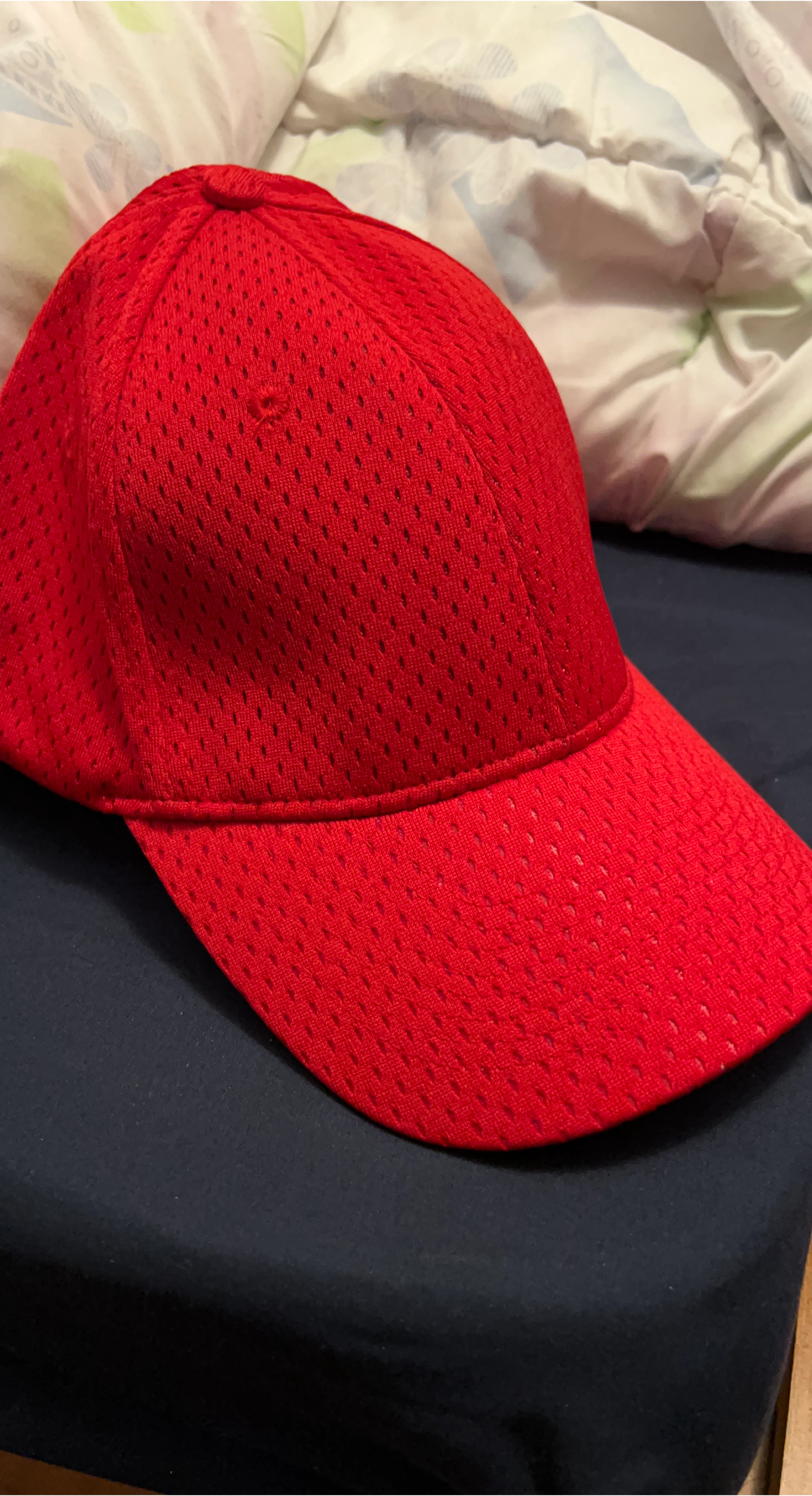 Red Mesh Baseball Cap