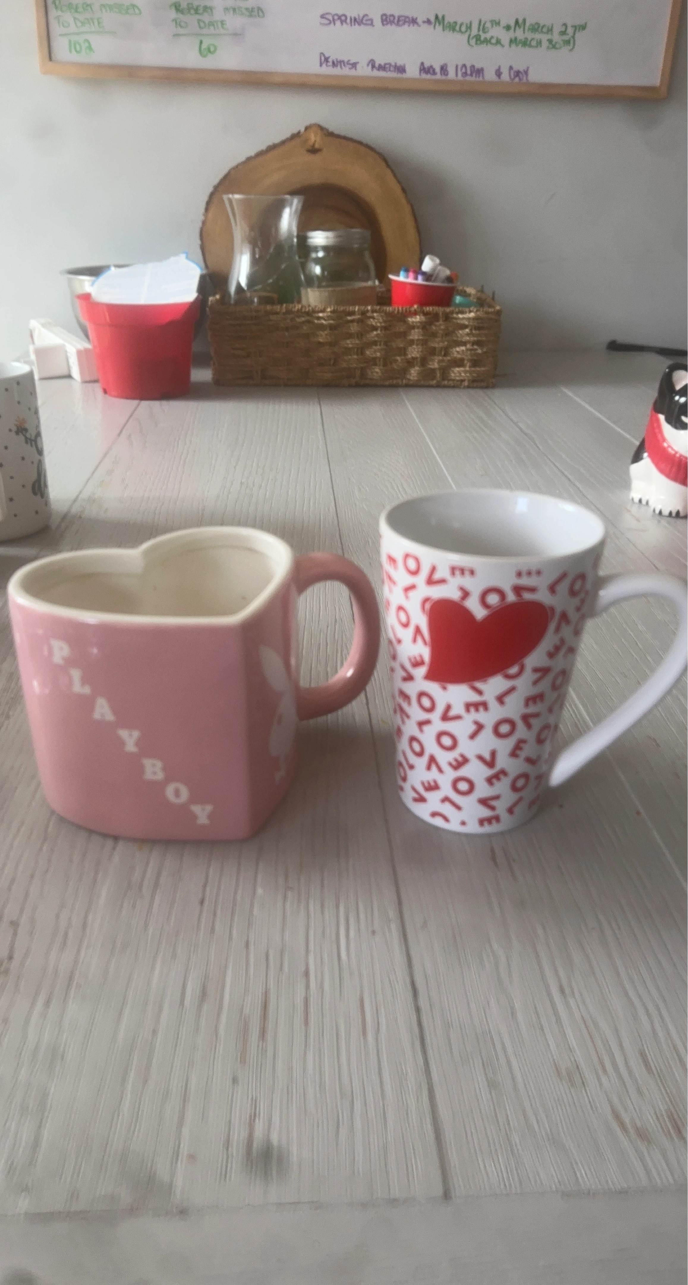 Playboy Heart Mug & Love Heart Mug